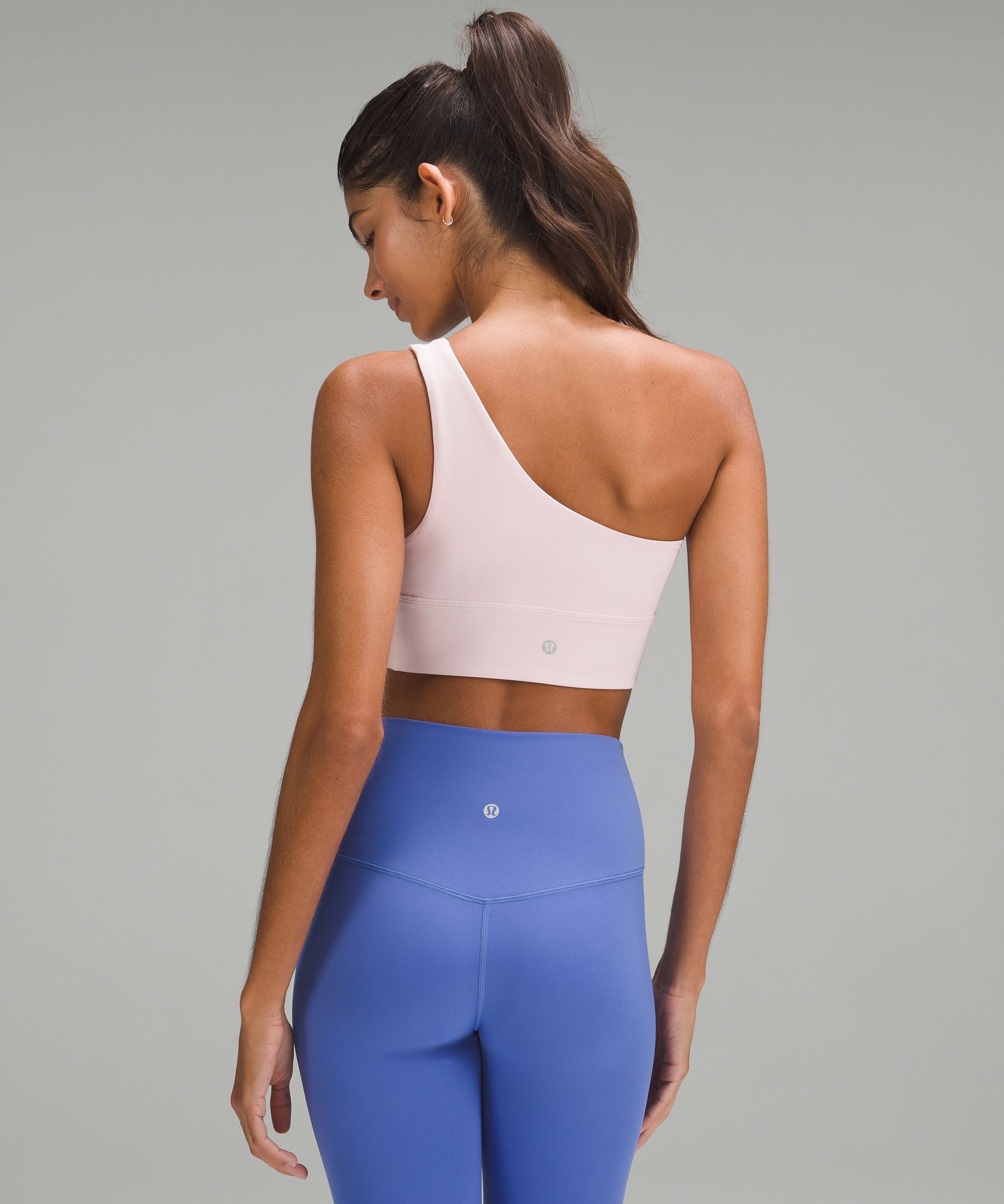 Lululemon Ribbed Nulu Asymmetrical Yoga Bra Pink - $45 (25% Off Retail) New  With Tags - From Sofia