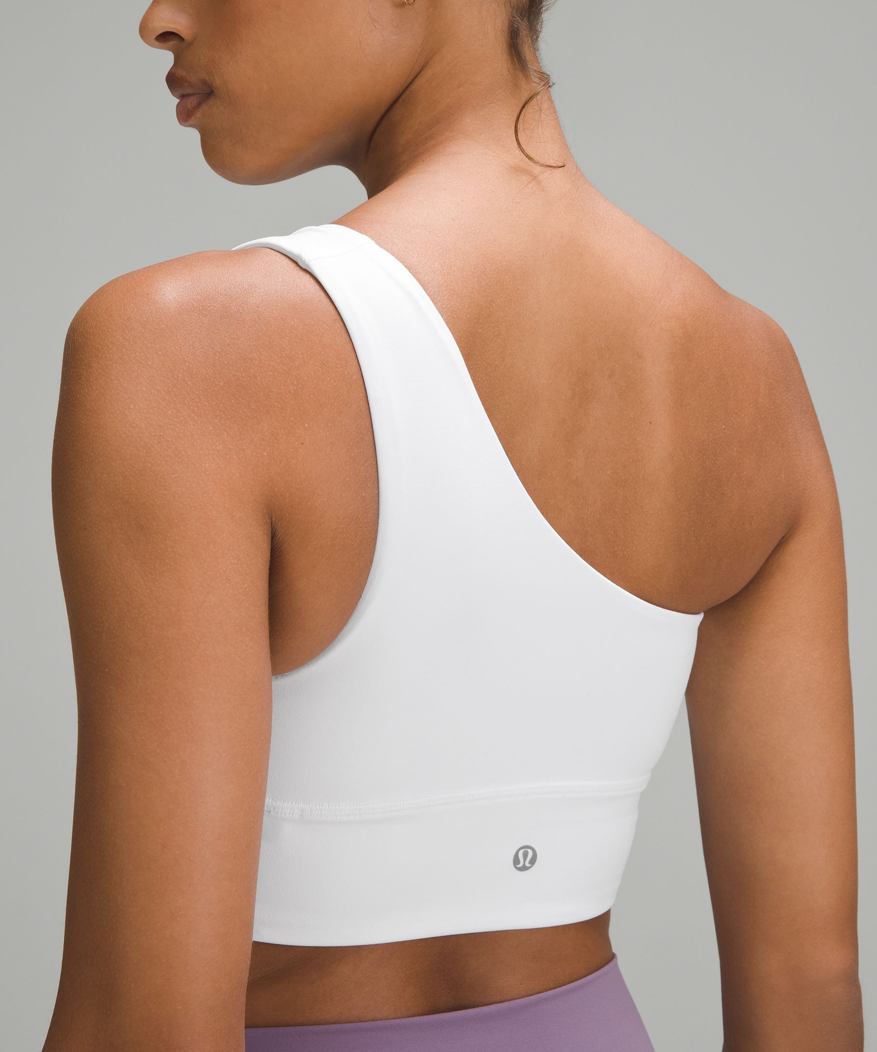 One Shoulder Sports Bra With Asymmetrical Neckline Light Support – Zioccie