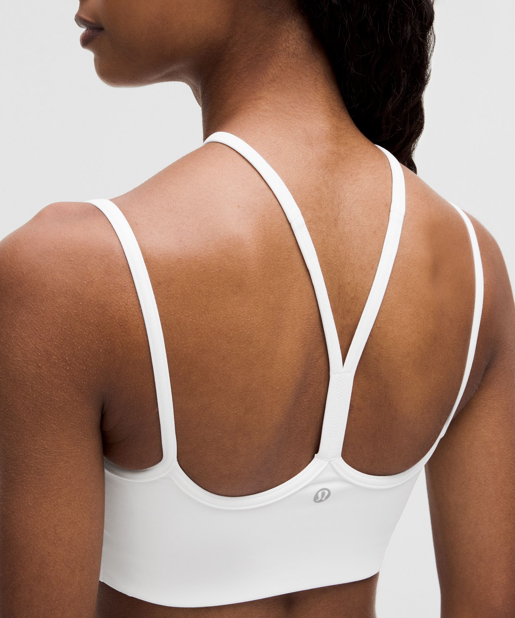 Lululemon White Pushing Limits Strappy Sports Bra Authentic Size 6