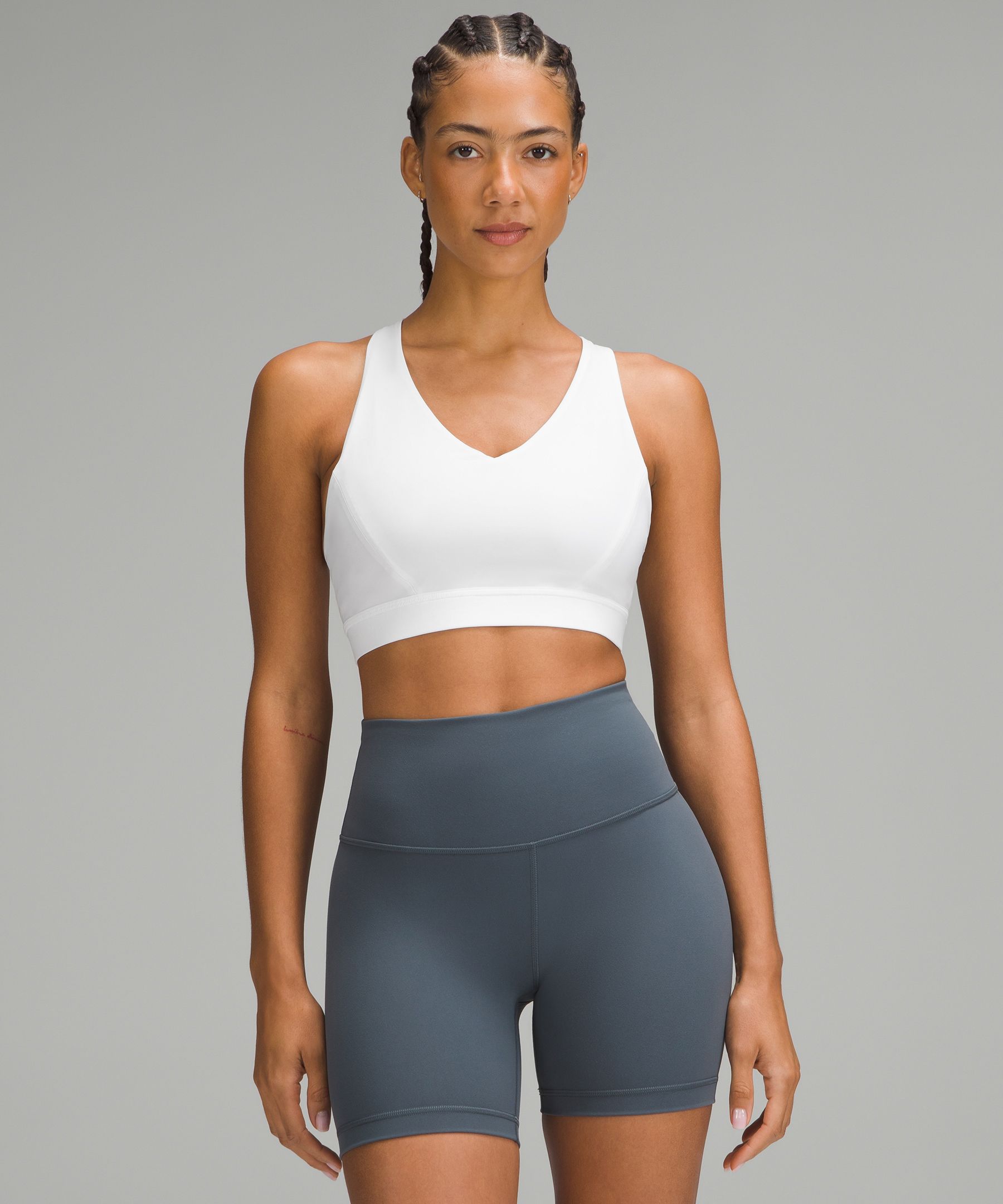 Lulu Lemon Sports Bra Women 4 Orange Spaghetti Strap – St. John's