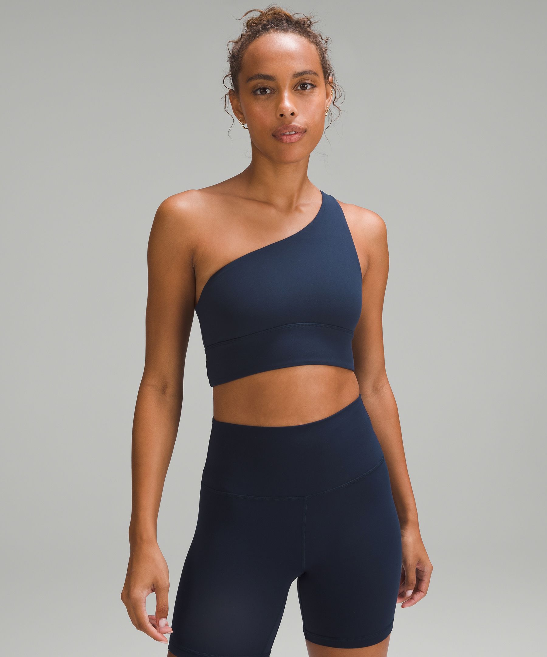 Is That The New Medium Support Breathable Softness Asymmetrical Neck Sports  Bra ??