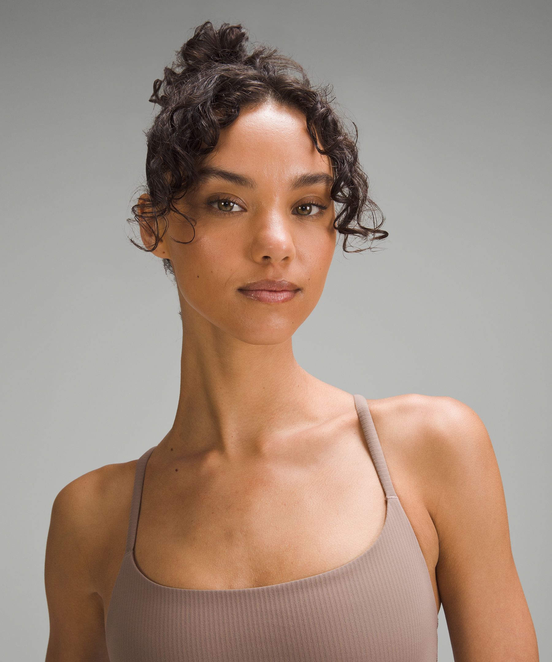 Shop Lululemon Wunder Train Strappy Racer Bra Ribbed Light Support, A/b Cup