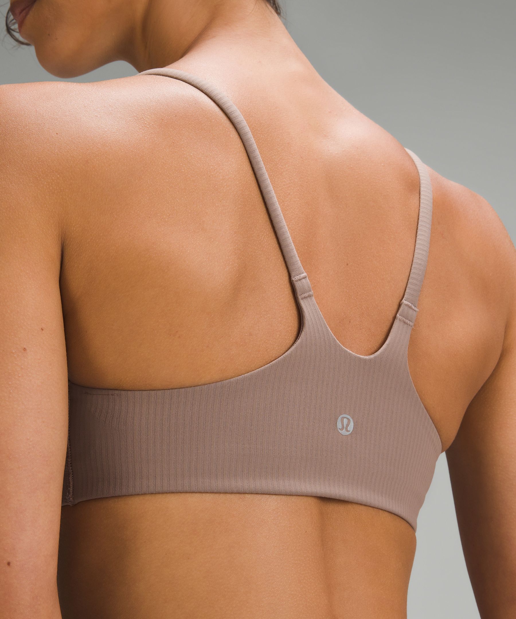 Shop Lululemon Wunder Train Strappy Racer Bra Ribbed Light Support, A/b Cup
