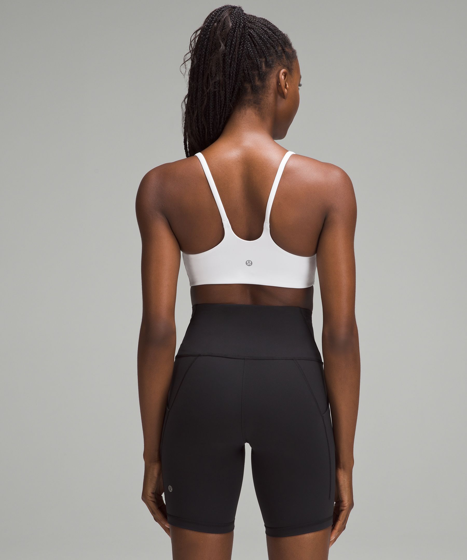 Lululemon Women's White Black Lined Cross Strap Activewear Sports Bra –  Shop Thrift World