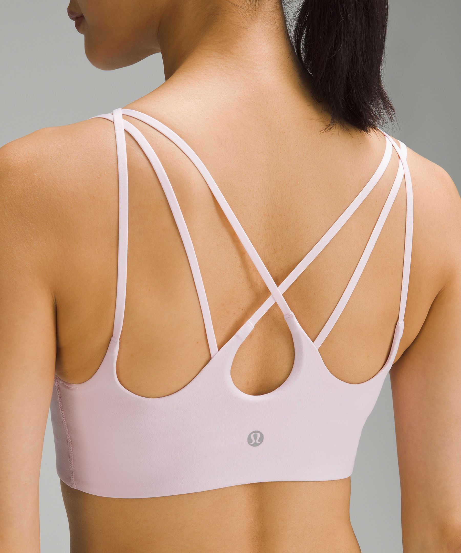 Yarn Fabric Bra Tops For Yoga: L 349 PA66 U Neck Bra With Nude