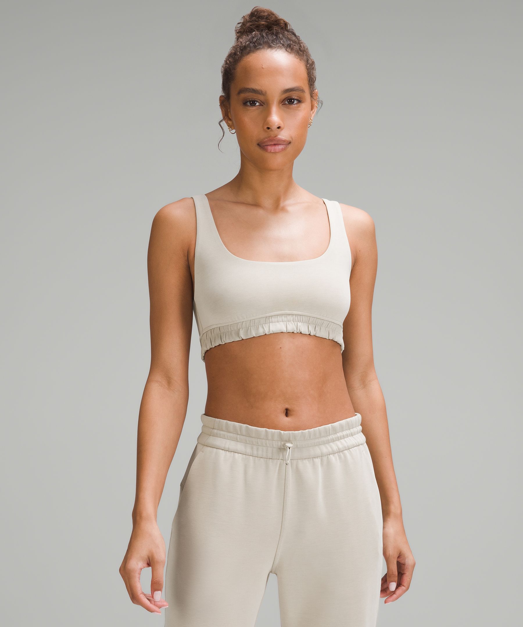 Zelack V Neck Sports Bra for Women Low Support Palestine