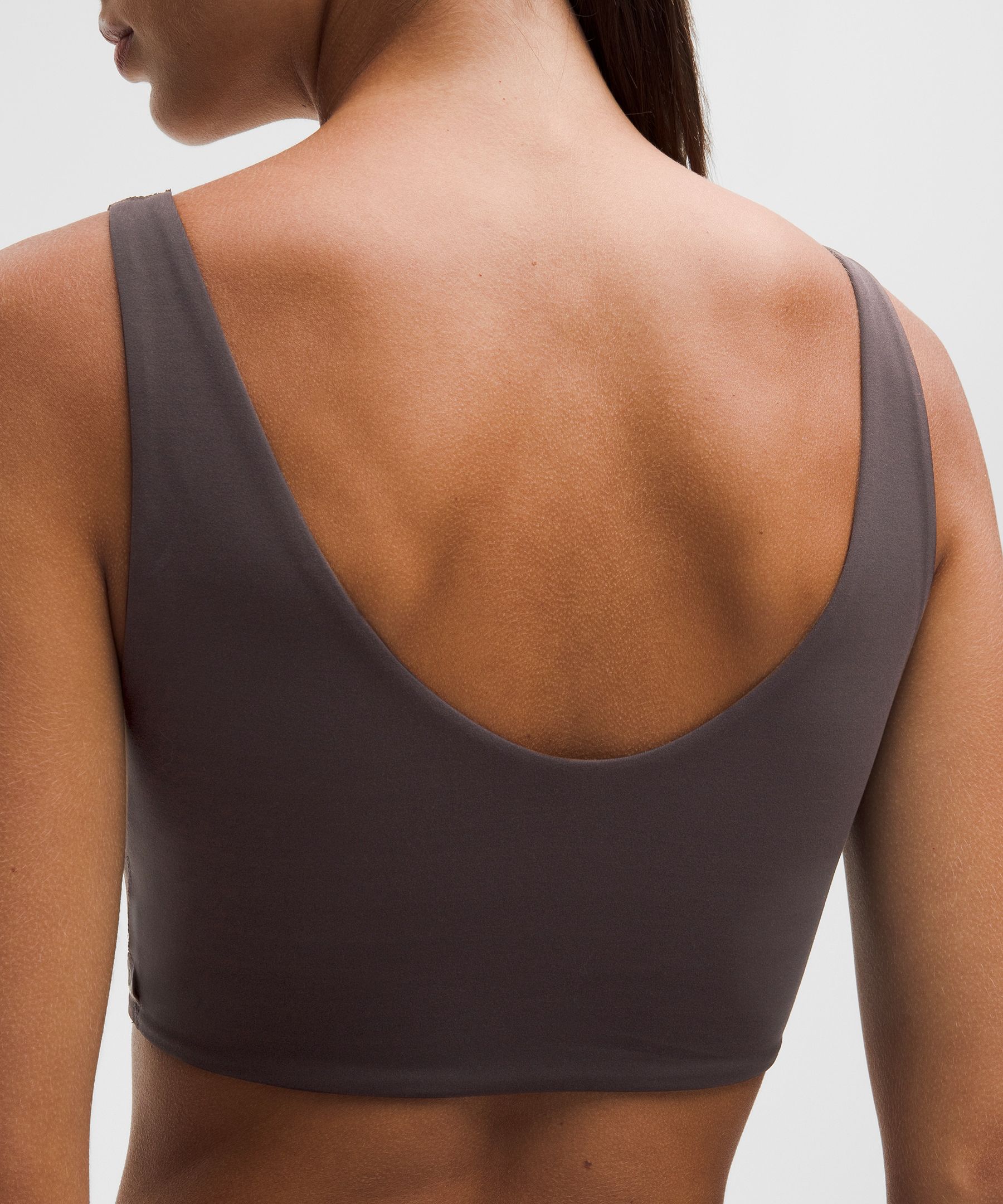 Lululemon Bend This Scoop And Square Bra In Brown