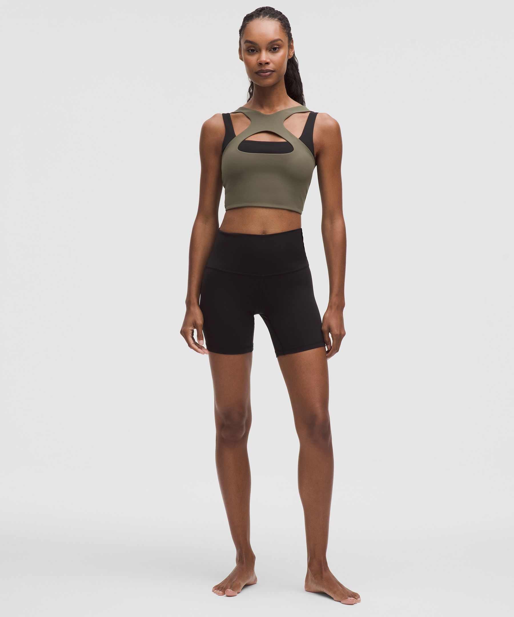 LULULEMON BEND THIS SCOOP AND CROSS BRA LIGHT SUPPORT, A-C CUPS 