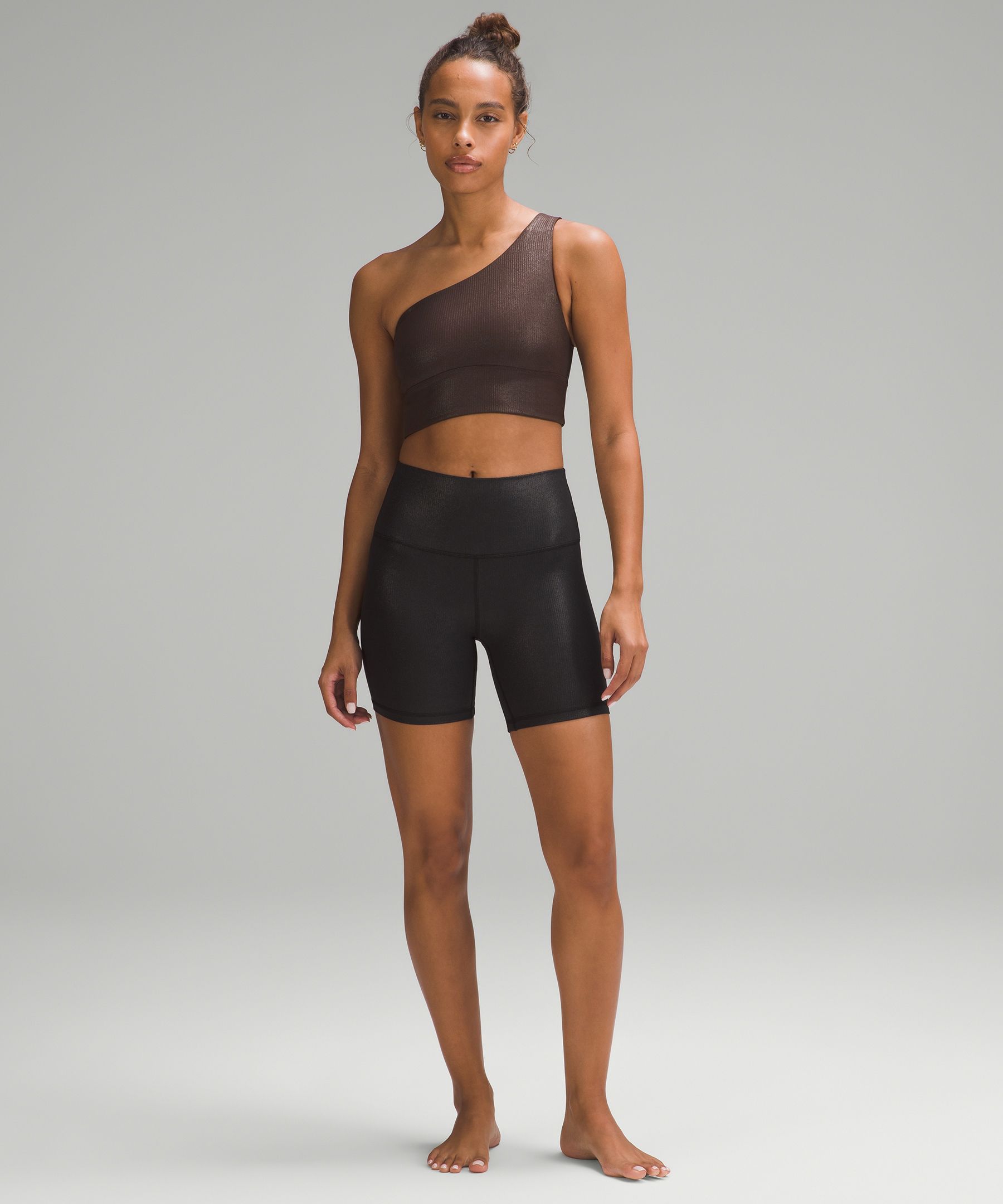 lululemon athletica Align Asymmetrical Sports Bra - Women's - Lycra/nylon  in Black