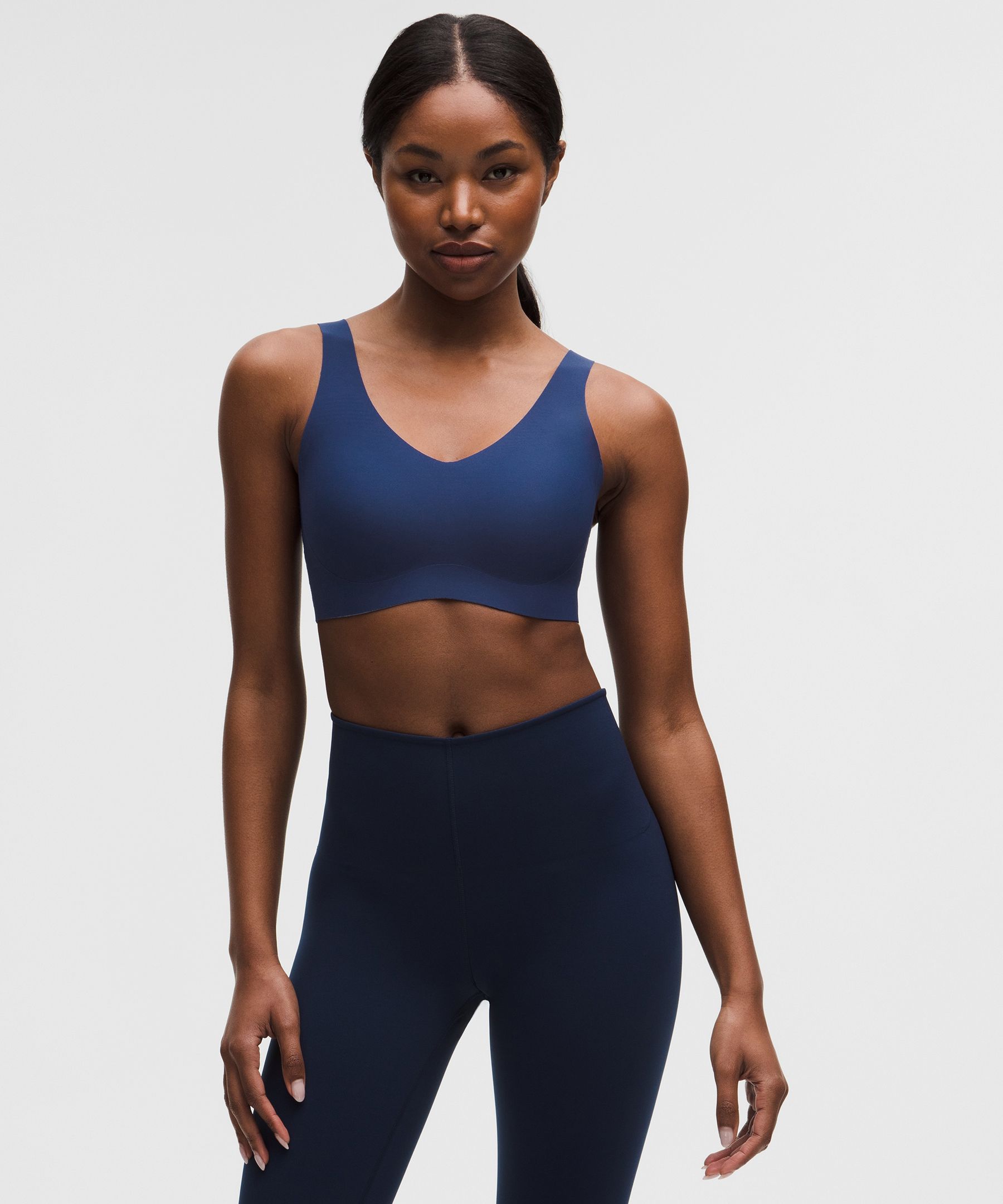 lululemon – Women’s Glow Up Sports Bra Medium Support, B/C Cup – Color Blue – Size XL