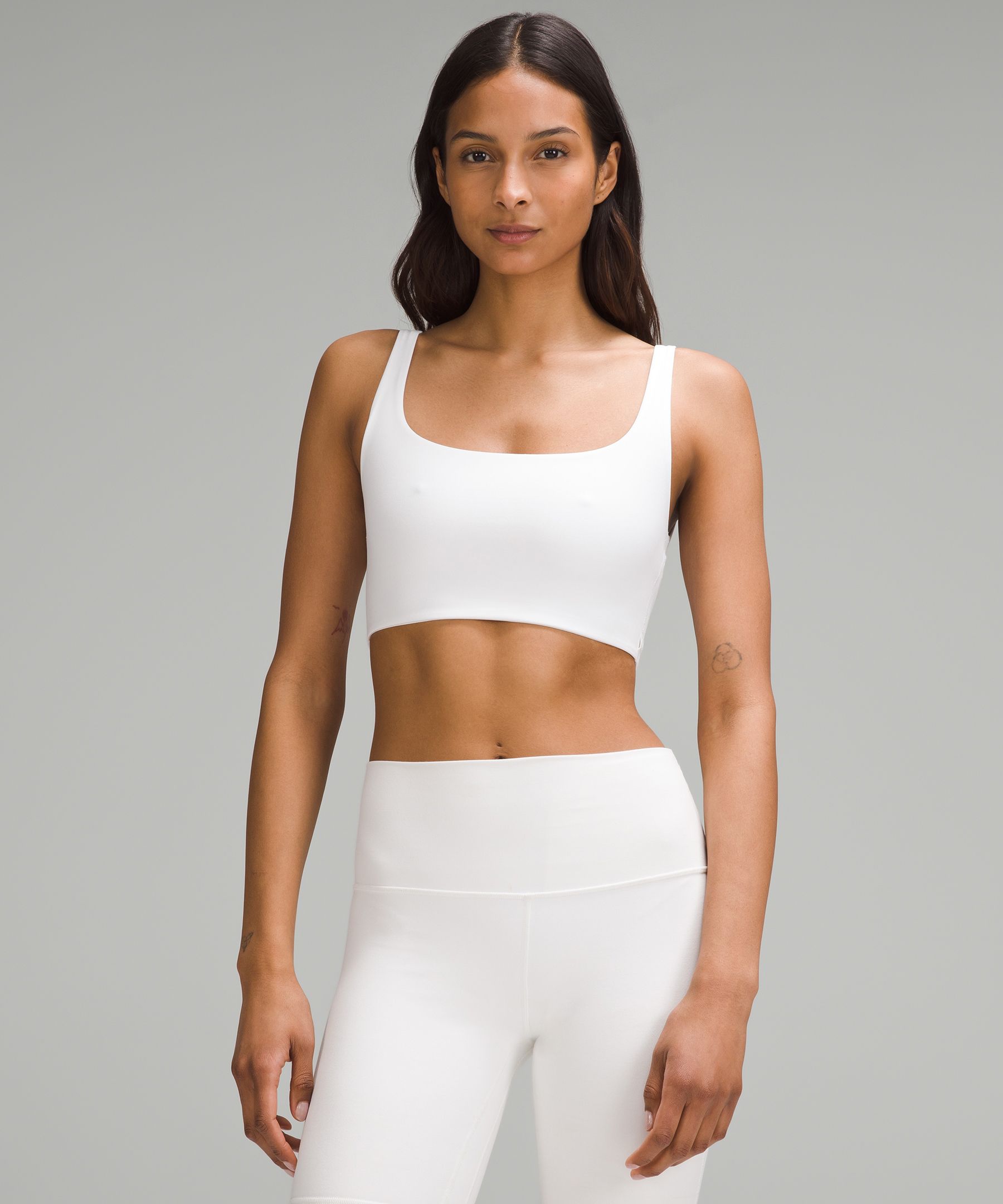 Lululemon white sports bra online