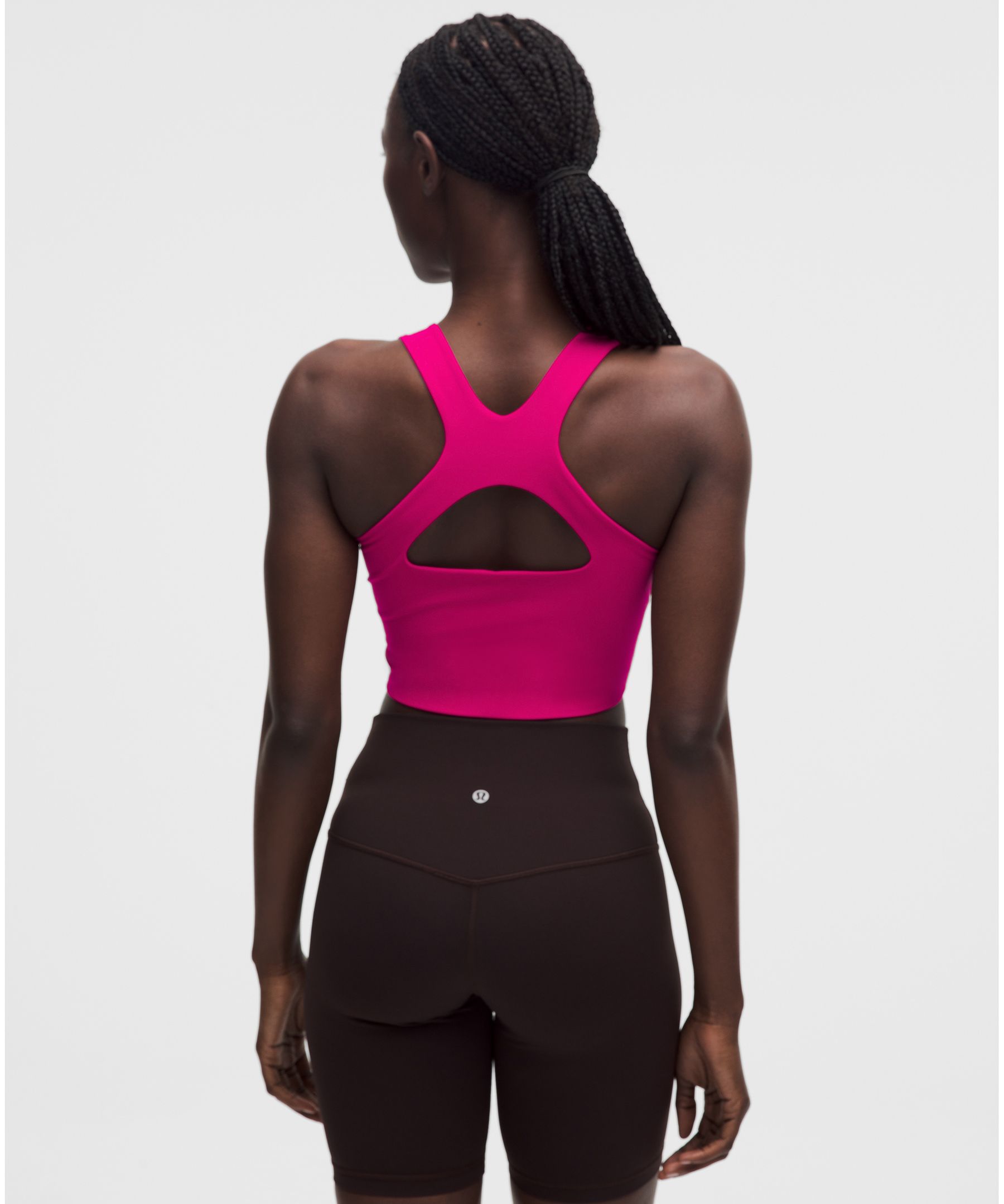 Lululemon Bend This Scoop And Cross Bra In Pink