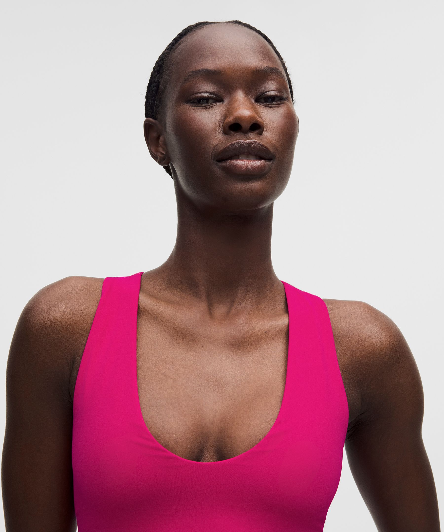 Lululemon Bend This Scoop And Cross Bra In Pink