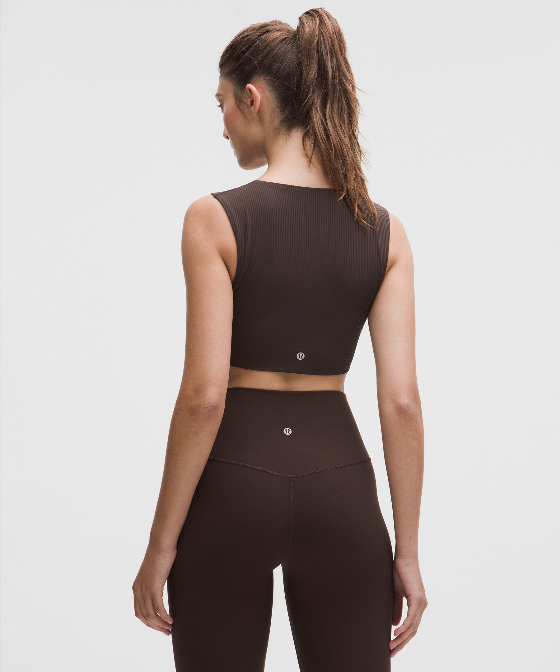 Lululemon Soft Foam Cup Ribbed Sleeveless Crewneck Bra