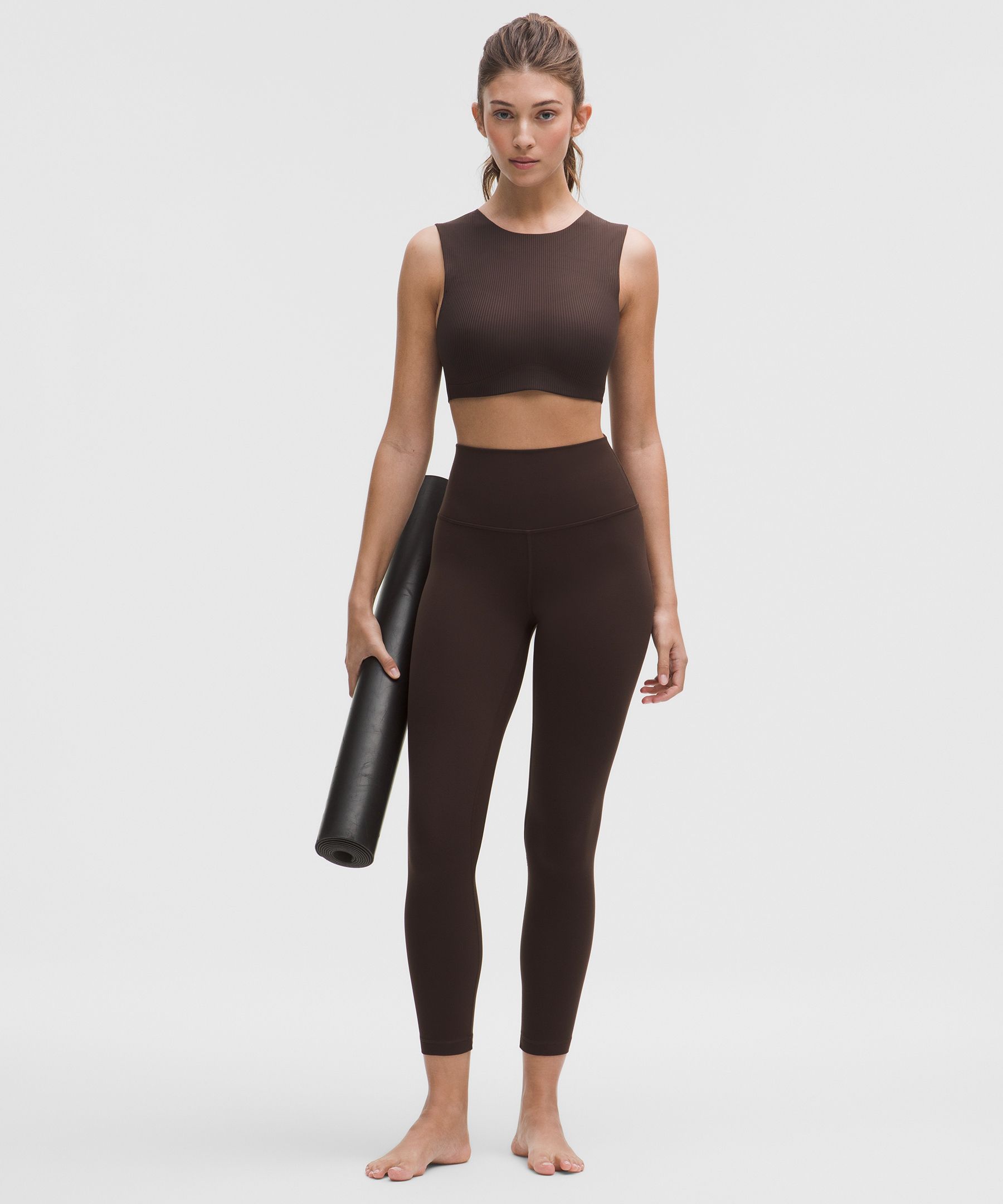 Lululemon Soft Foam Cup Ribbed Sleeveless Crewneck Bra