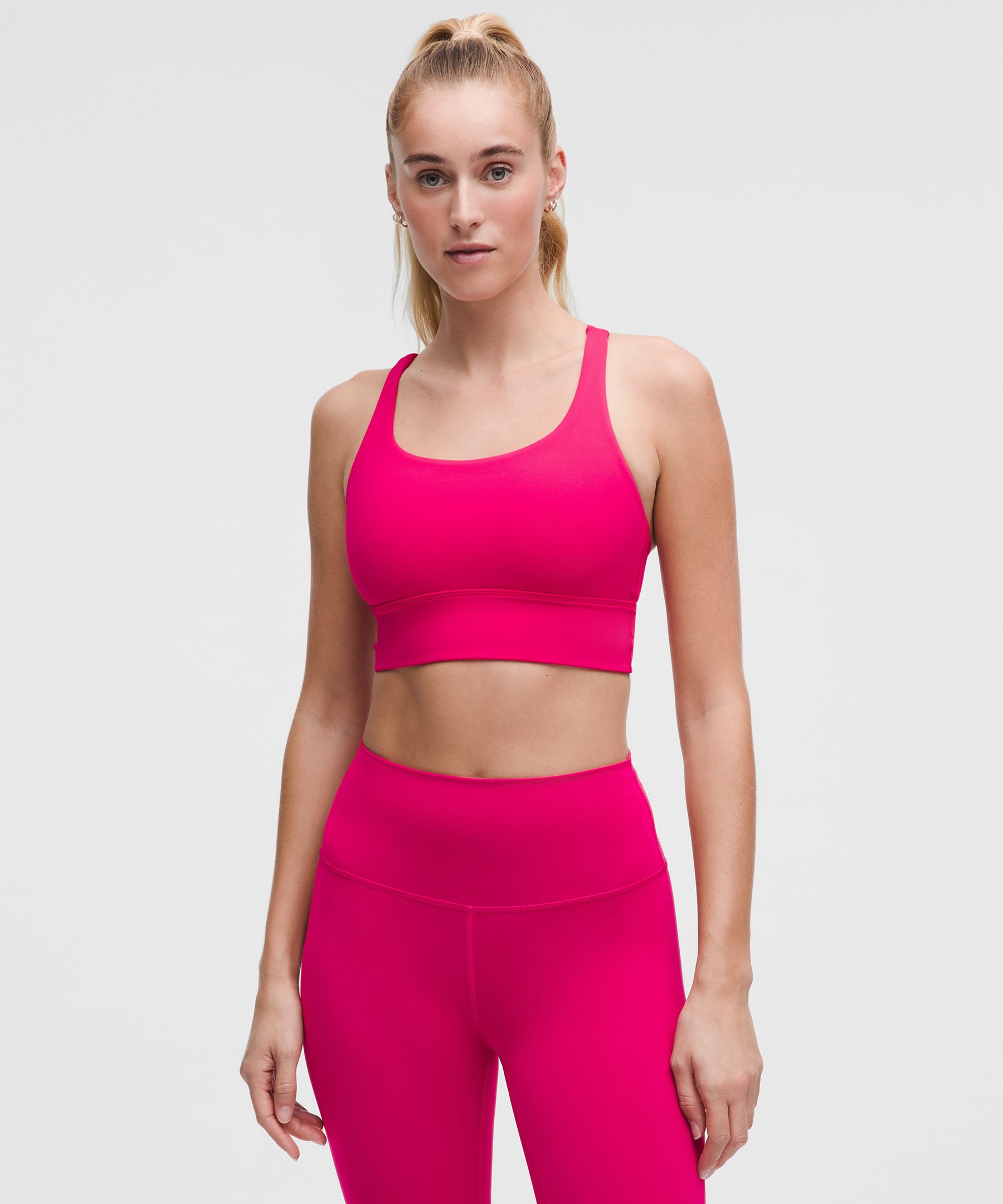 lululemon Energy Longline Bra Medium Support, B–D Cups - Pink