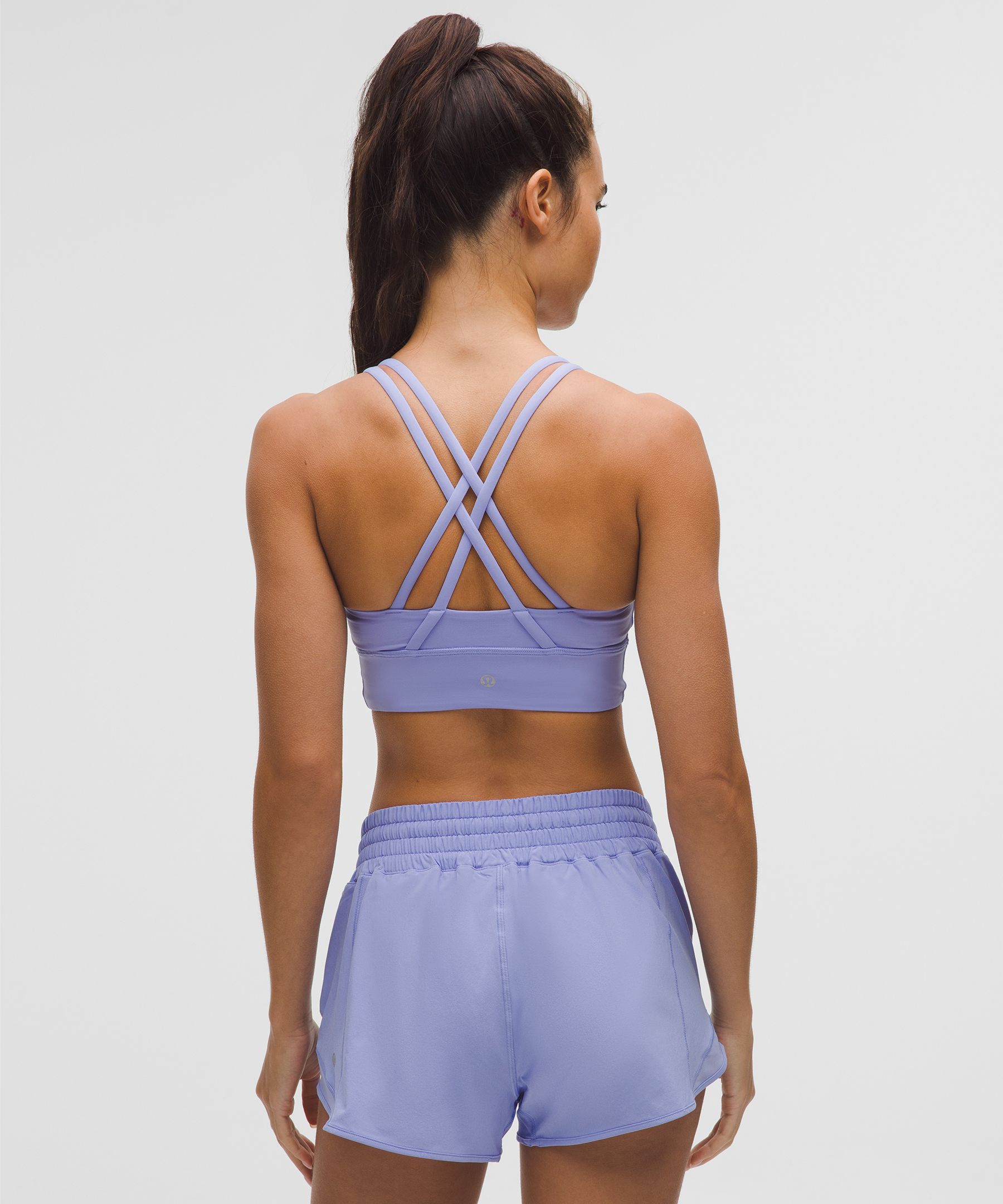 Lululemon Energy Longline Bra In Pink
