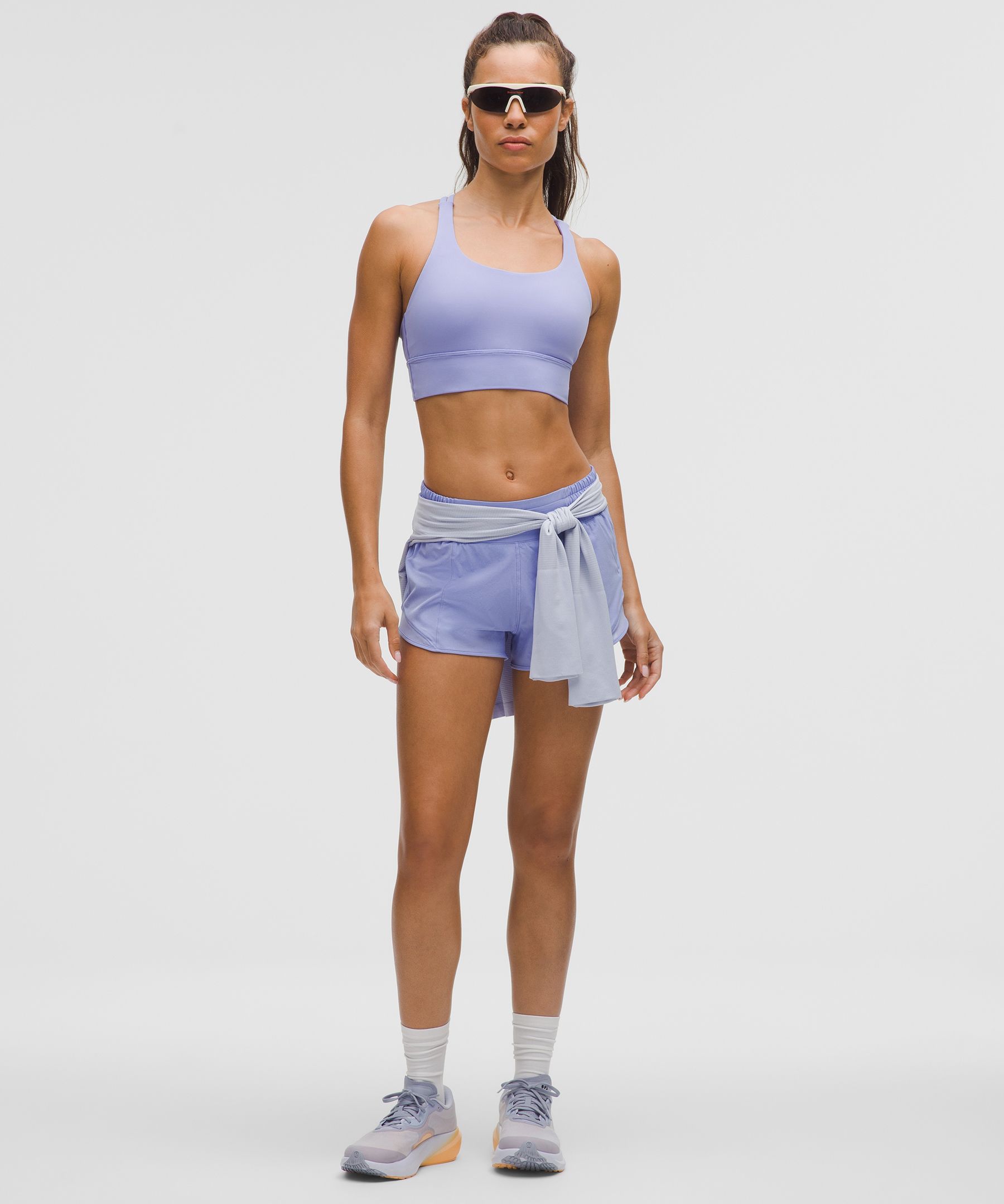 Lululemon Energy Longline Bra In Pink