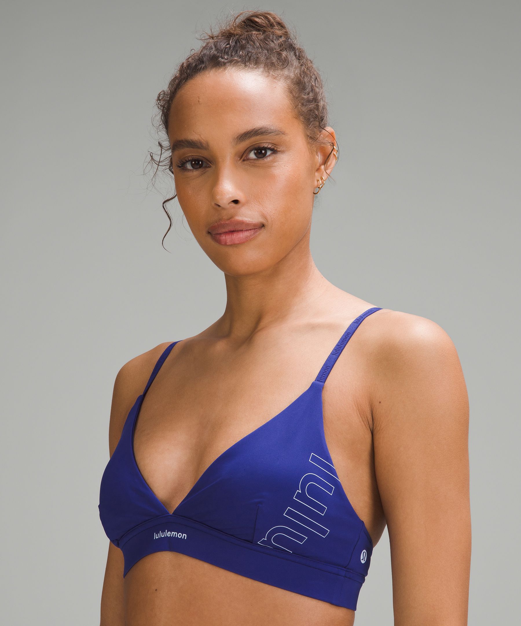 Shop Lululemon License To Train Triangle Bra Light Support, A/b Cup Graphic