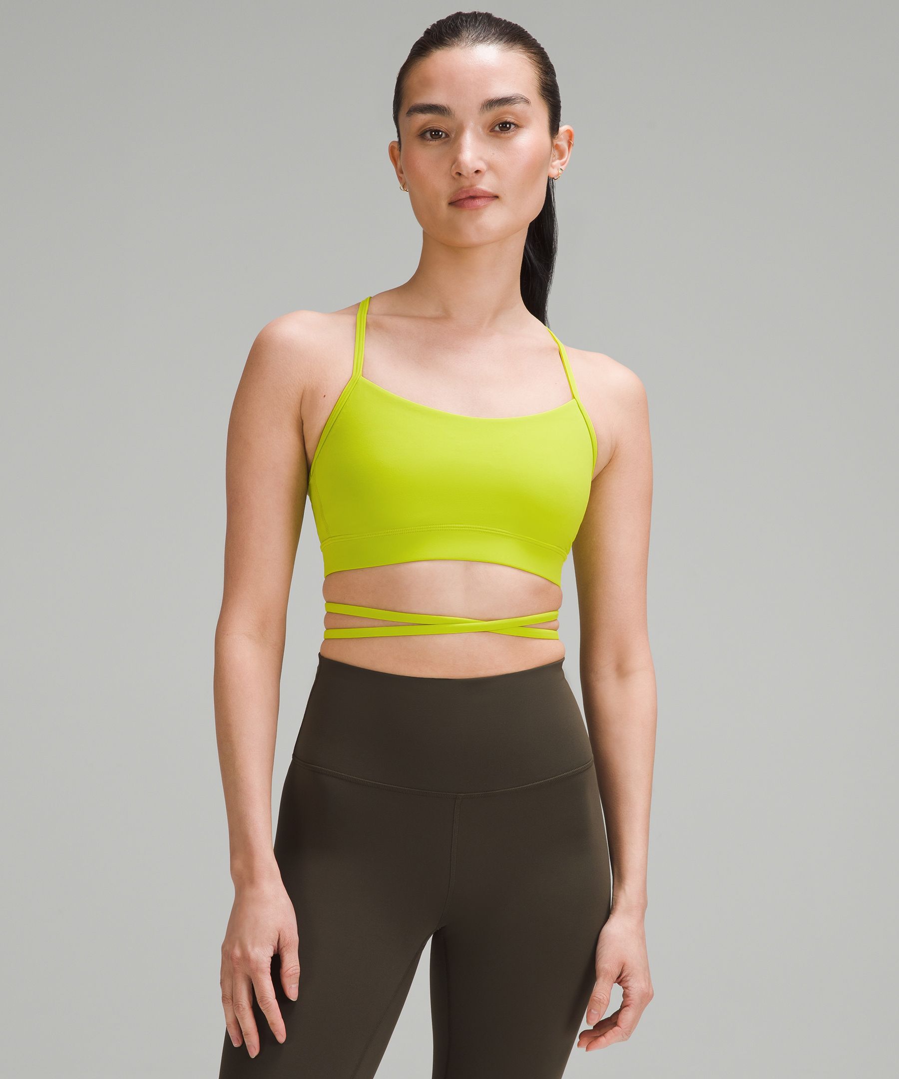 Lululemon Flow Y Bra Nulu *light Support, B/c Cup In Yellow