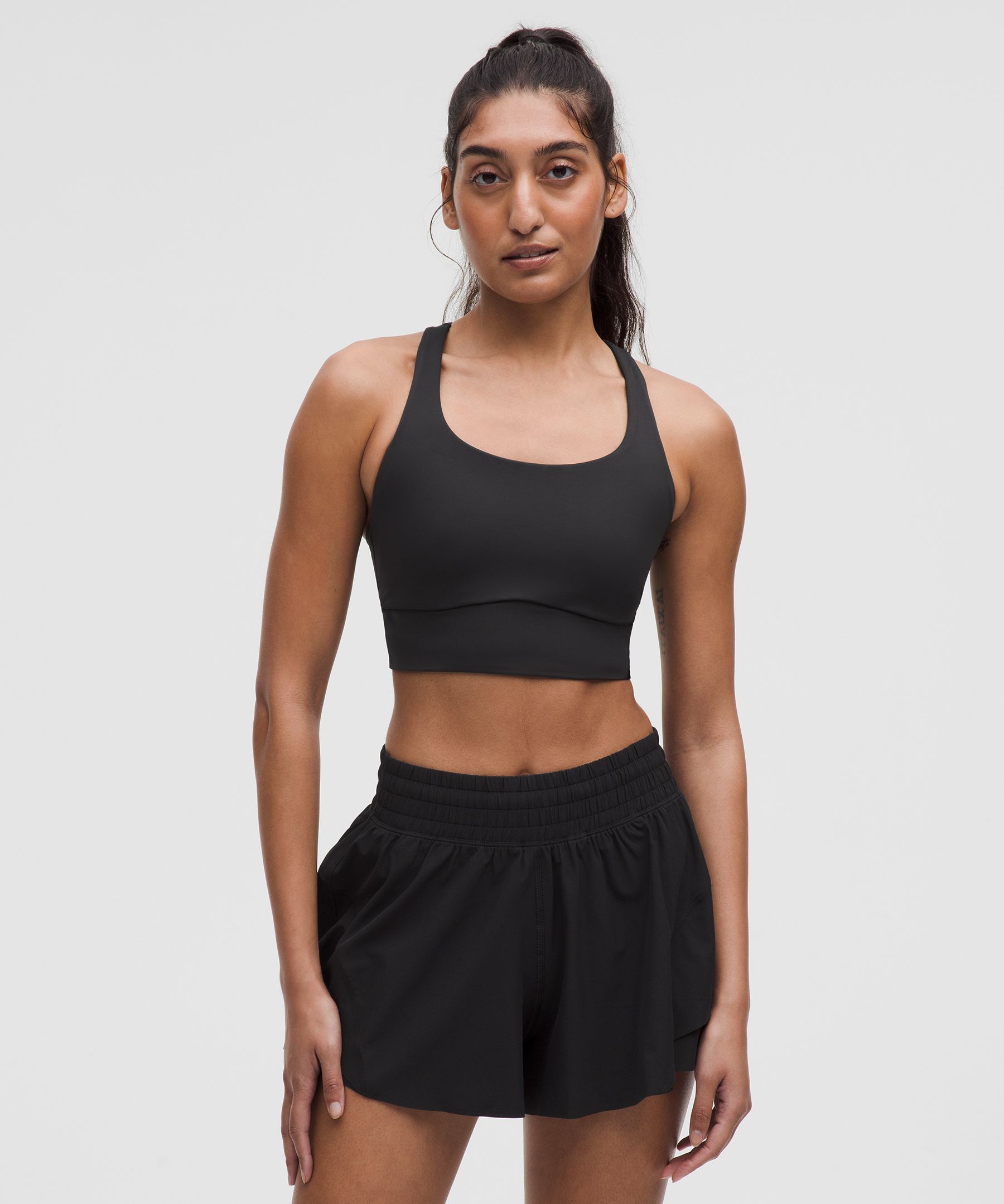 lululemon Energy Longline Bra Medium Support, B-D Cups Evolve - Black