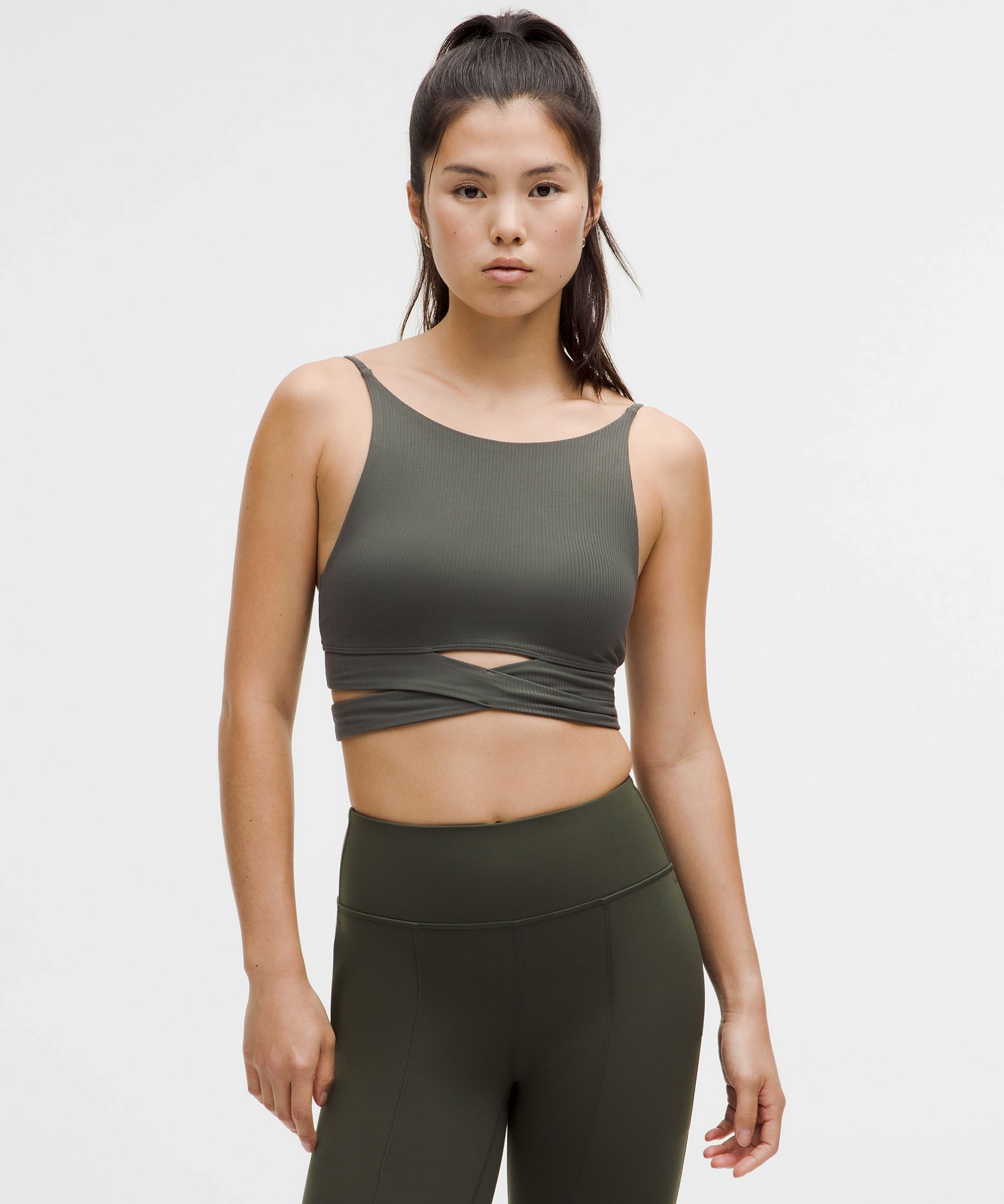 Cross-Band High-Neck Yoga Bra 