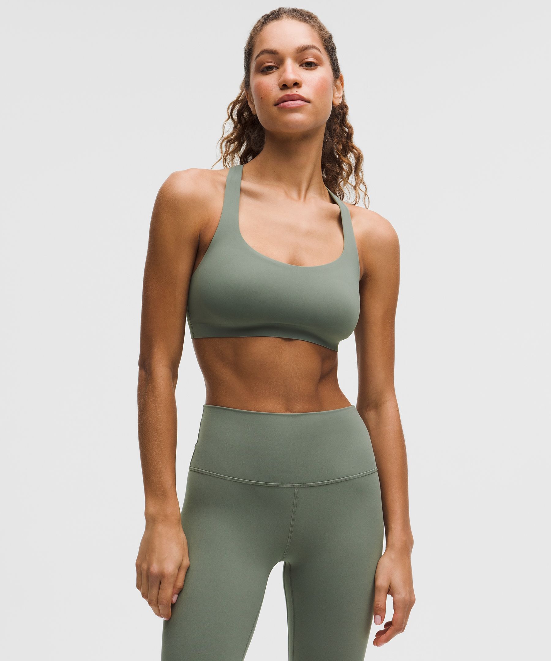 lululemon – Women’s FlexyFlex Strappy Yoga Sports Bra Light Support, A-C Cups – Color Green/Pastel – Size Small/Medium