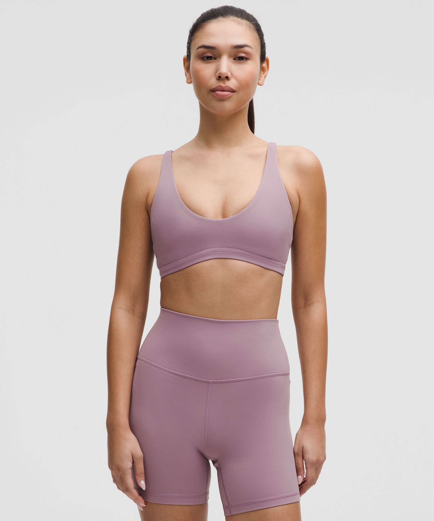 Nulu Strappy Scoop-Neck Bra Light Support, A/B Cup - Purple