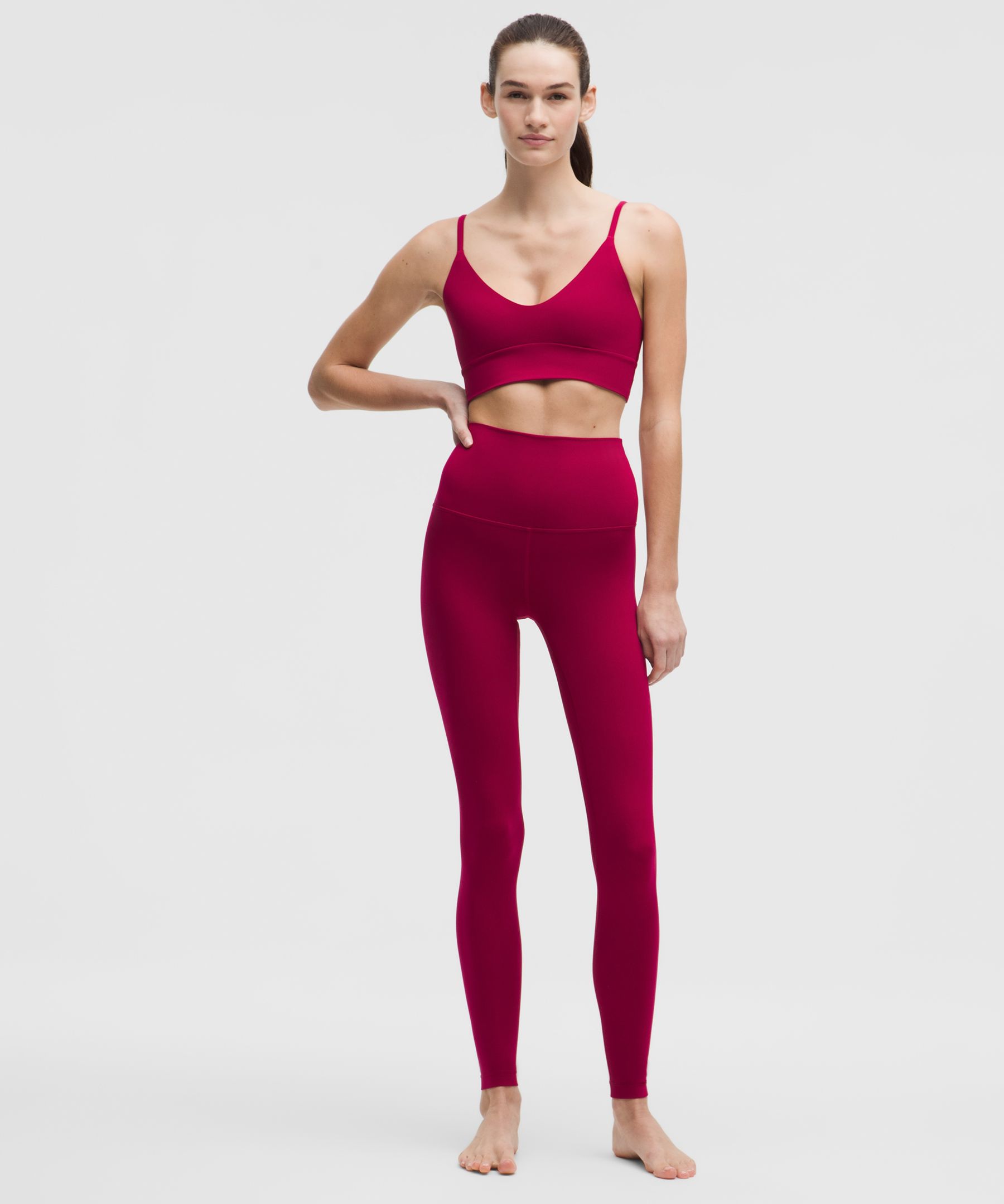 Lululemon Focuser Scoop-neck Bra Nulu In Pink