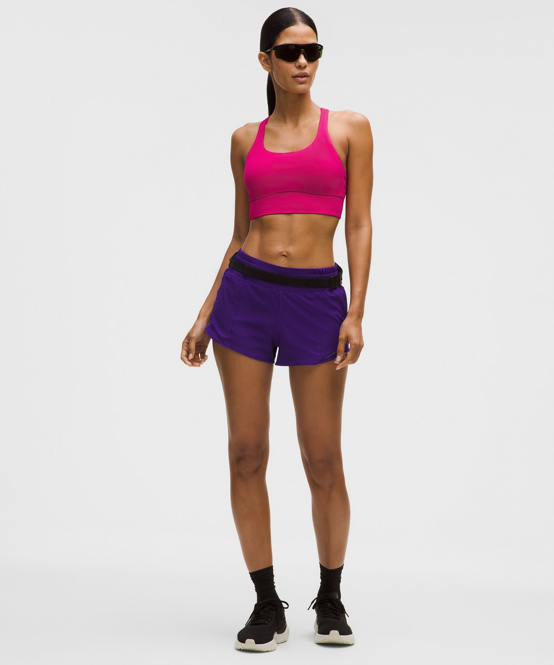 Lululemon Energy Longline Bra Medium Support, B-d Cups In Pink