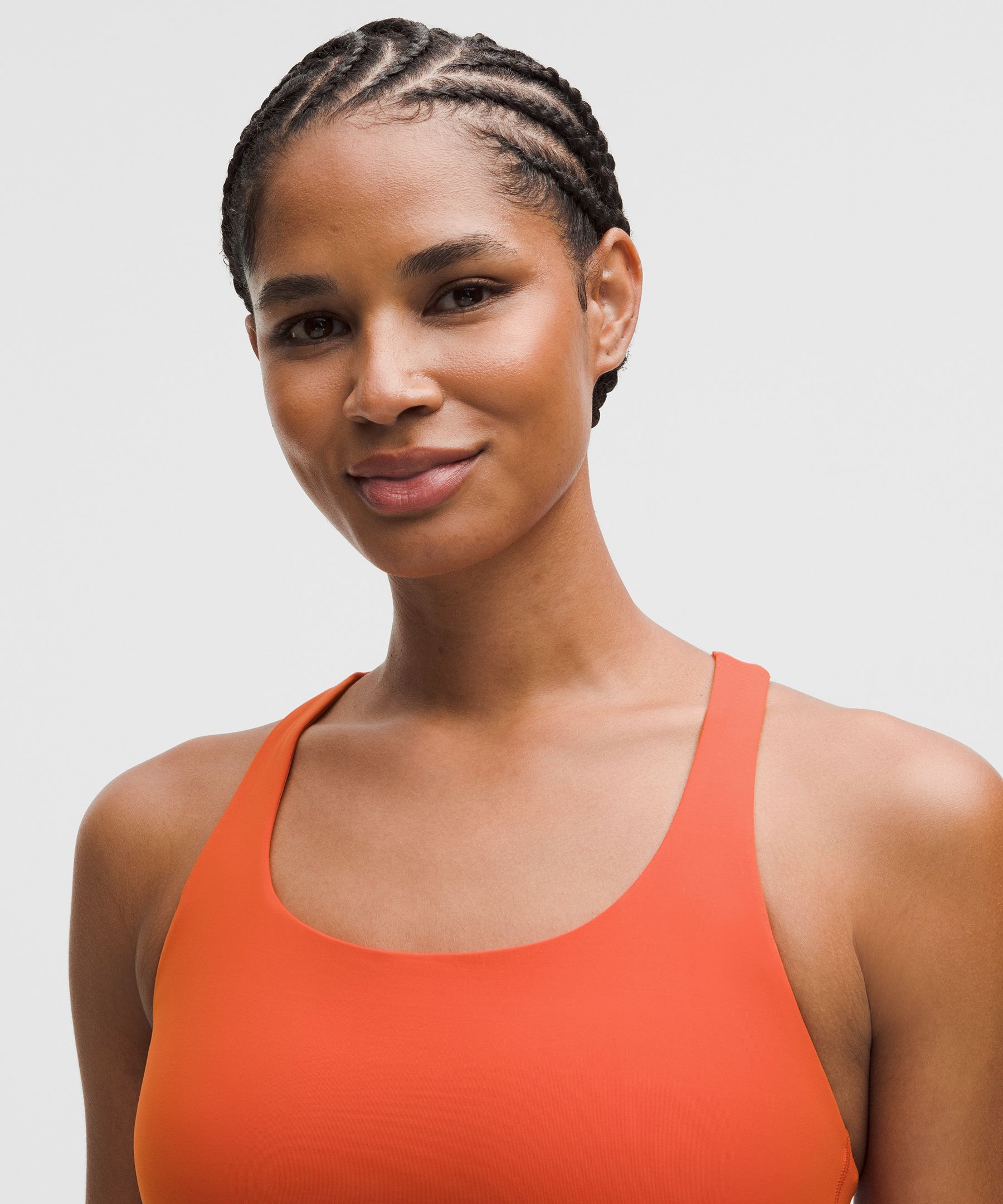 Lululemon Energy Longline Bra Medium Support, B-d Cups In Orange