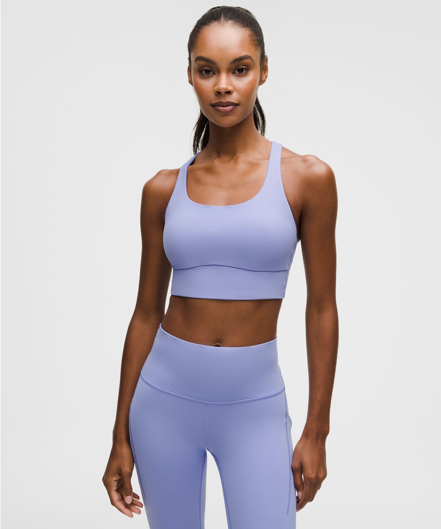 Lululemon Energy Longline Bra Medium Support, B-d Cups In Blue