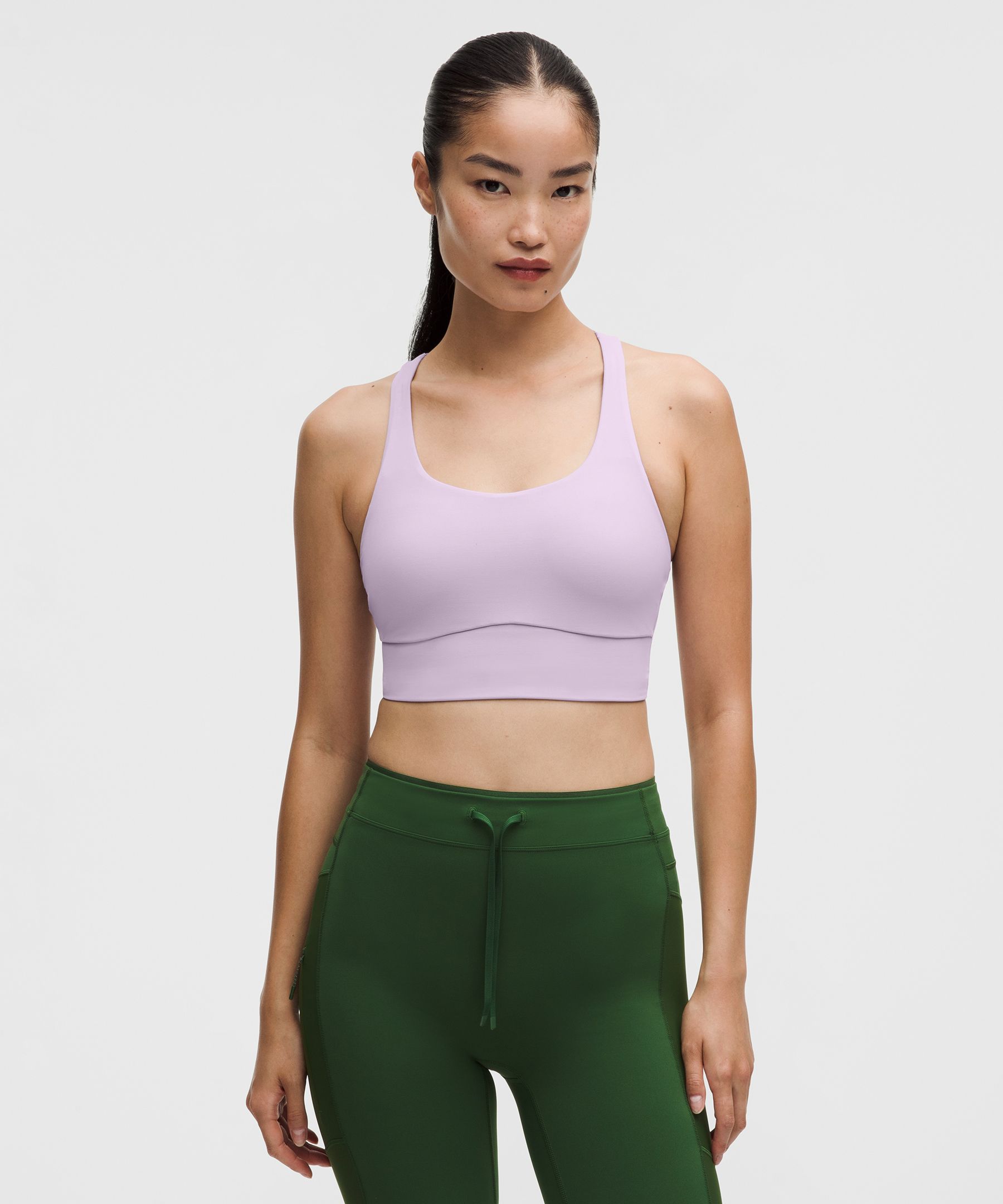 Lululemon Energy Longline Bra Medium Support, B-d Cups In Purple