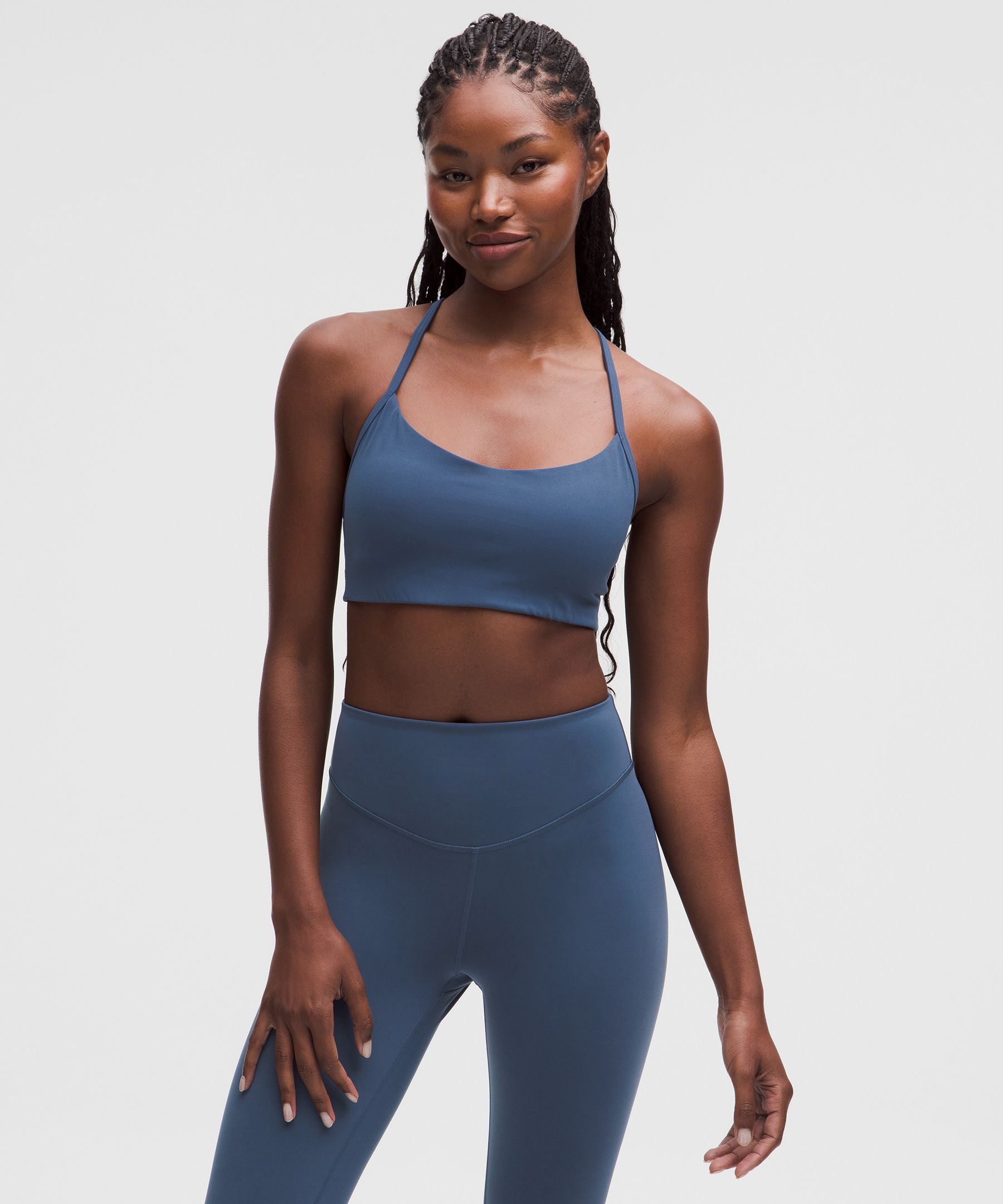 Lululemon Flow Y Bra Light Support, A/b Cup In Blue