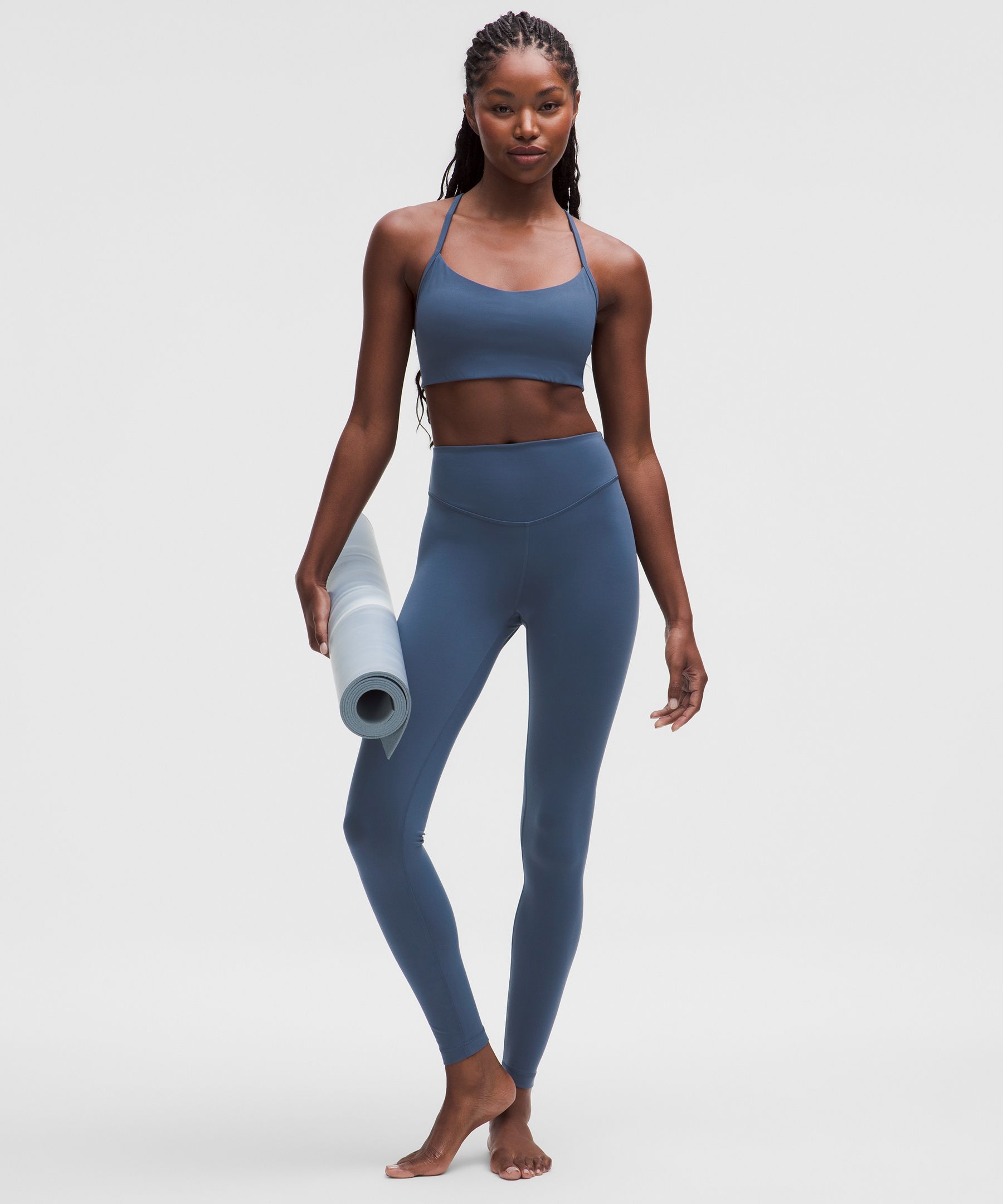 Lululemon Flow Y Bra Light Support, A/b Cup In Blue