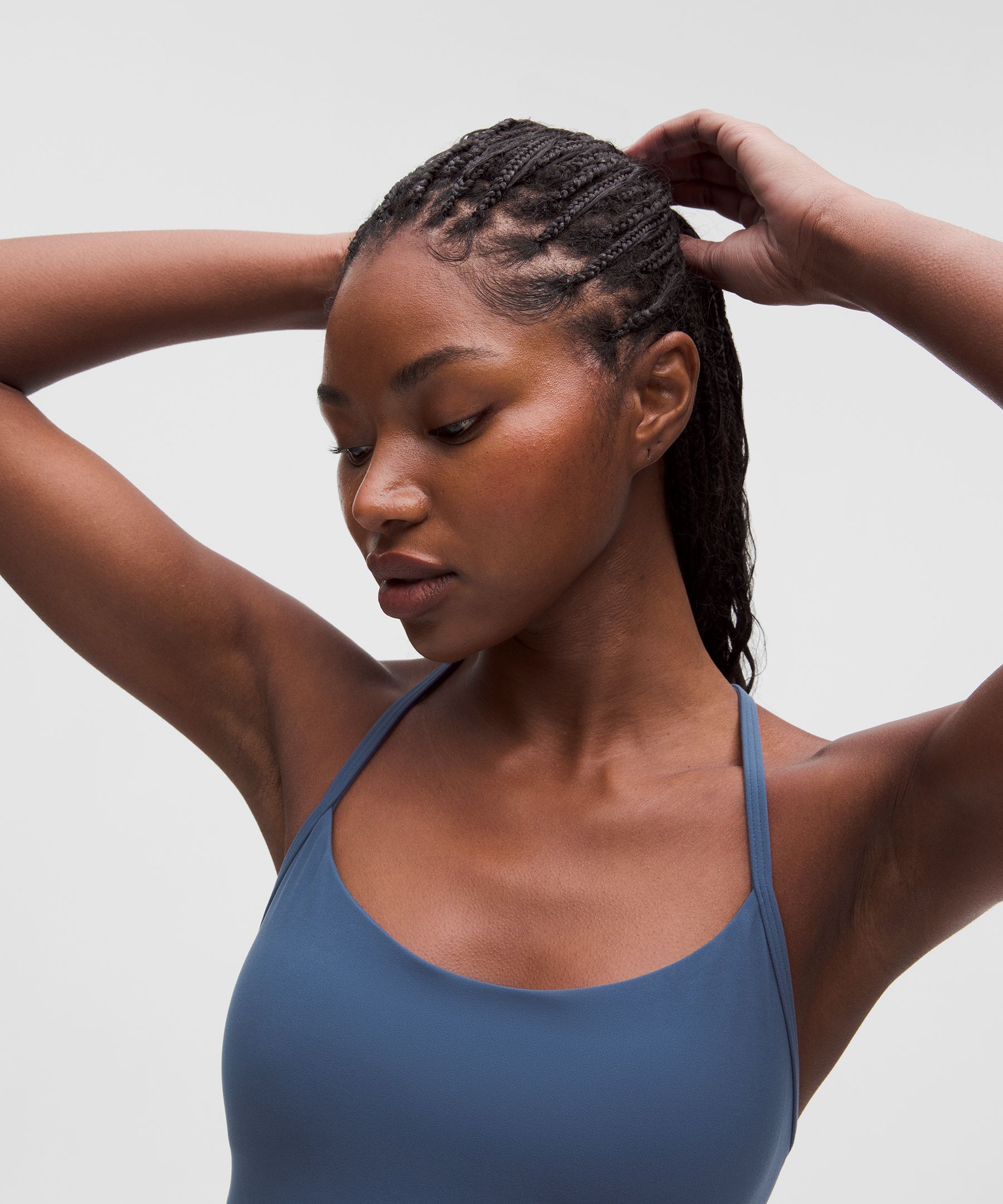 Lululemon Flow Y Bra Light Support, A/b Cup In Blue