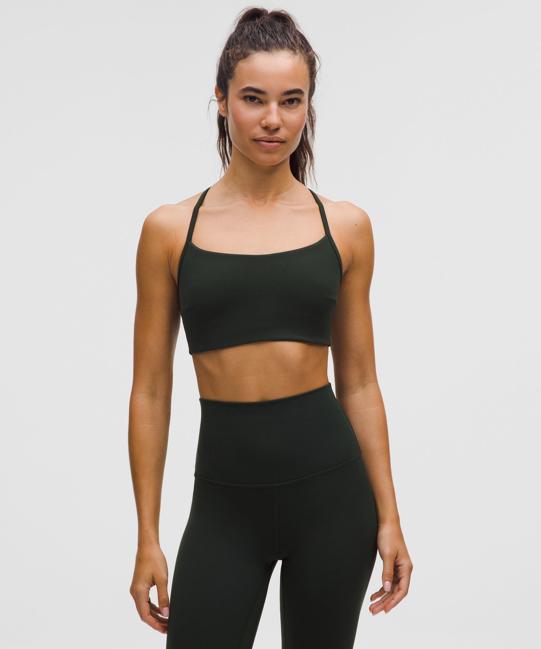 Lululemon Flow Y Bra Light Support, C/d Cup In Black