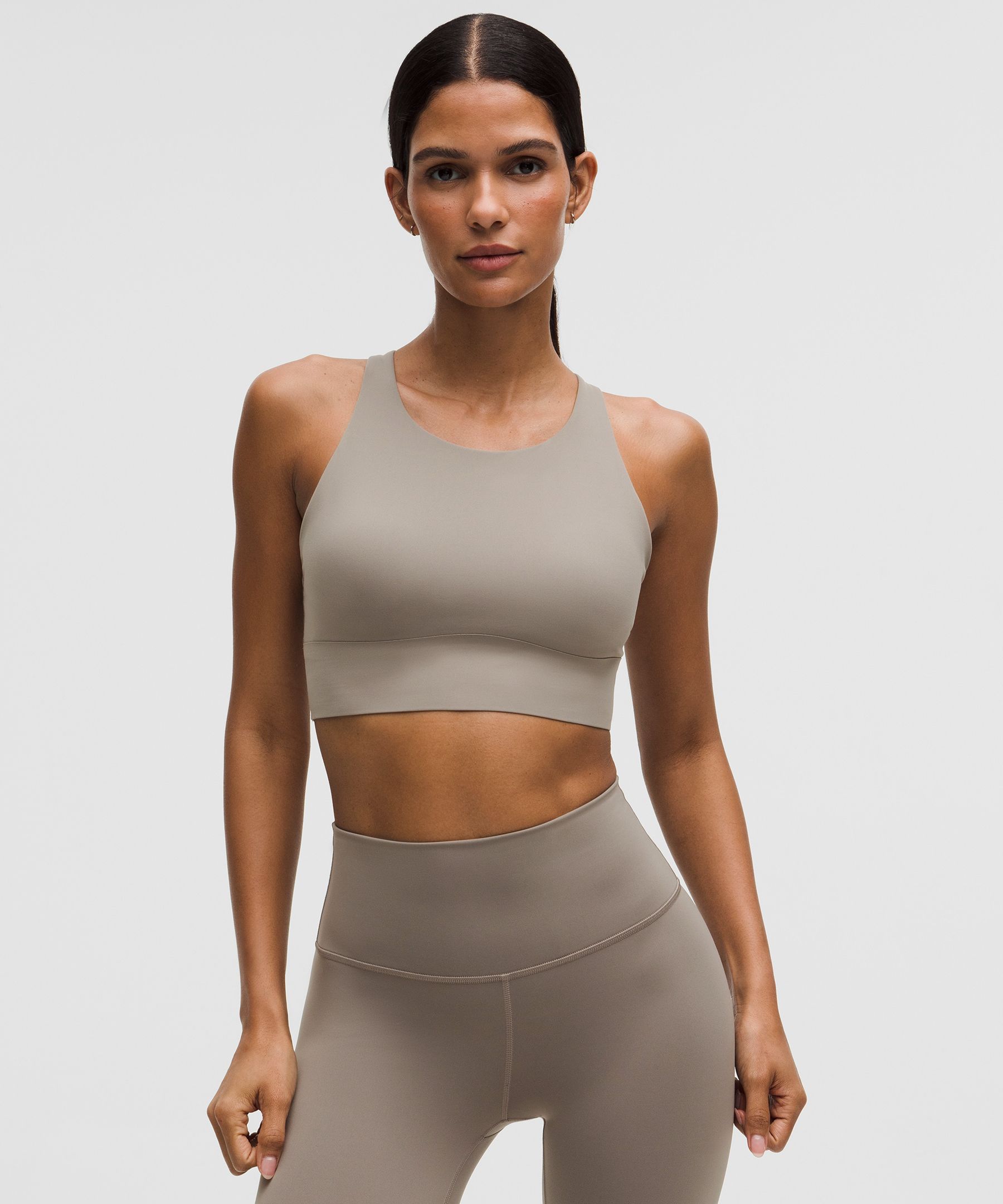 レーサーバックハイネック ロングライントレーニングブラ *ライト