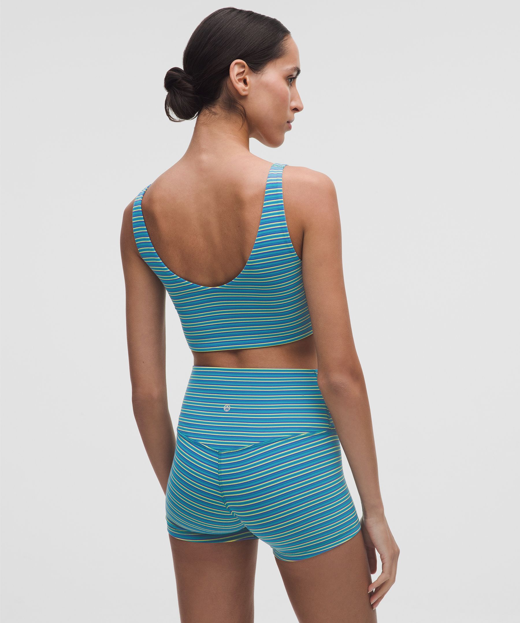 Lululemon Bend This Scoop And Square Bra In Blue