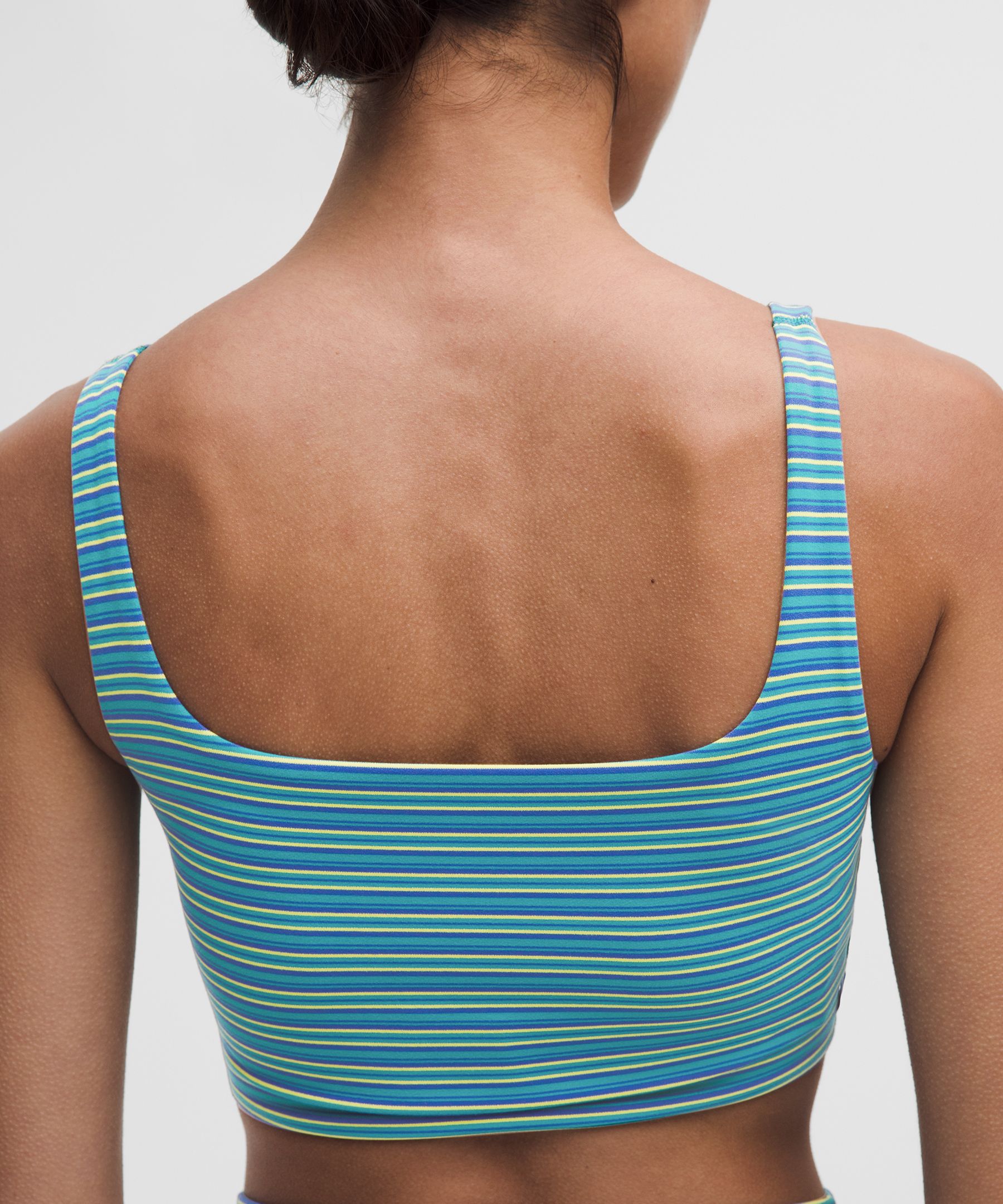 Lululemon Bend This Scoop And Square Bra In Blue
