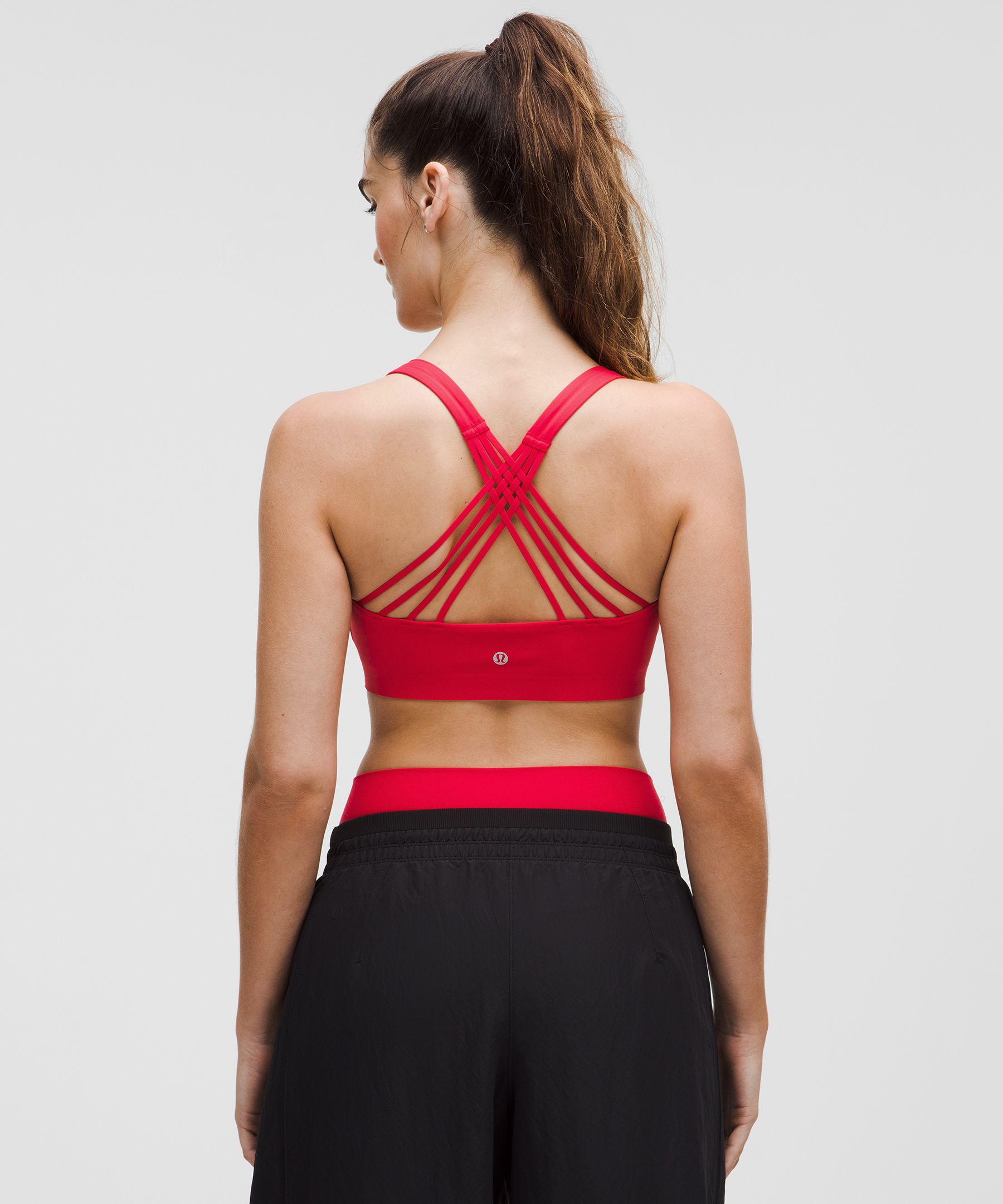 Lululemon Flexyflex Strappy Yoga Bra In Red