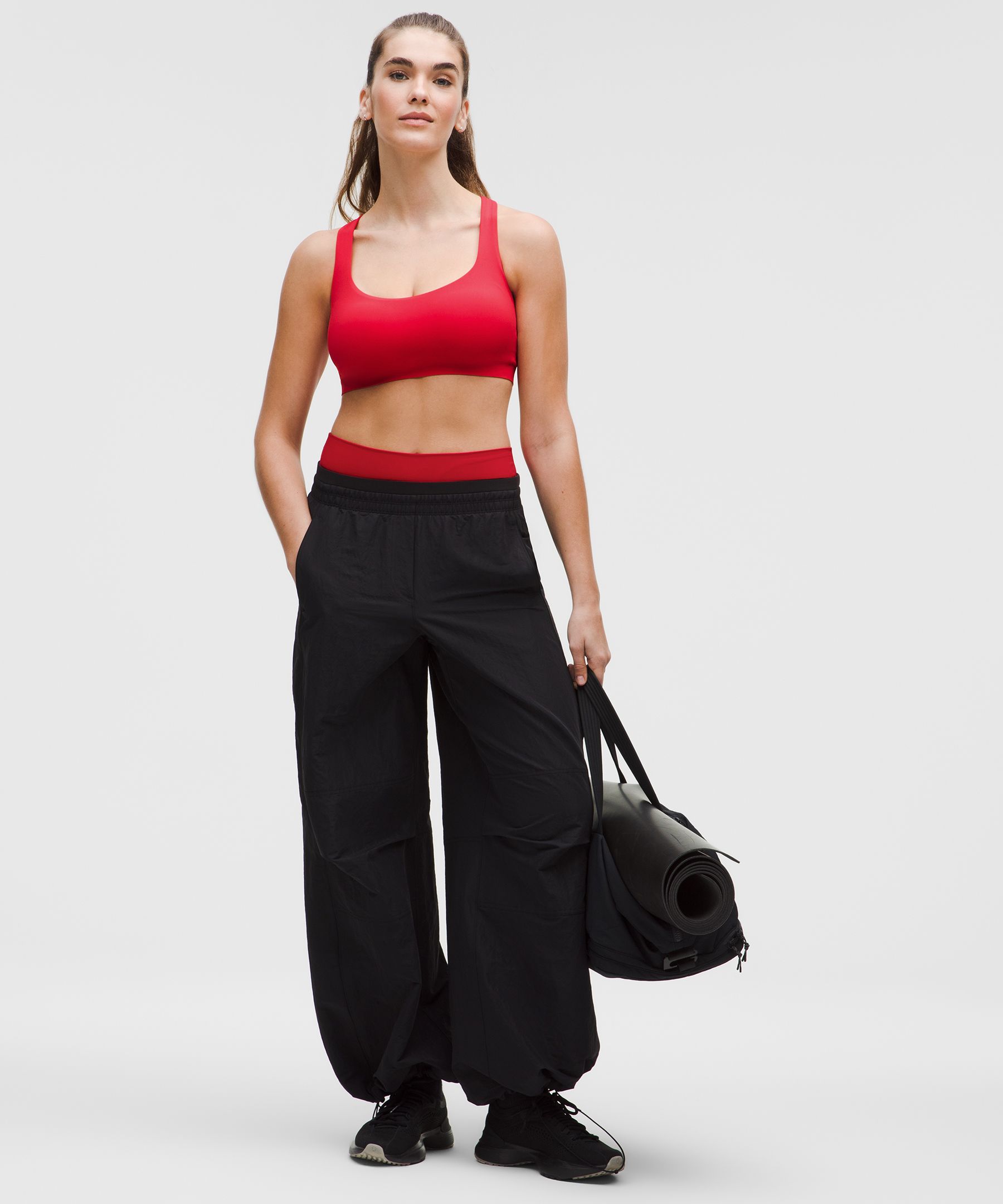 Lululemon Flexyflex Strappy Yoga Bra In Red