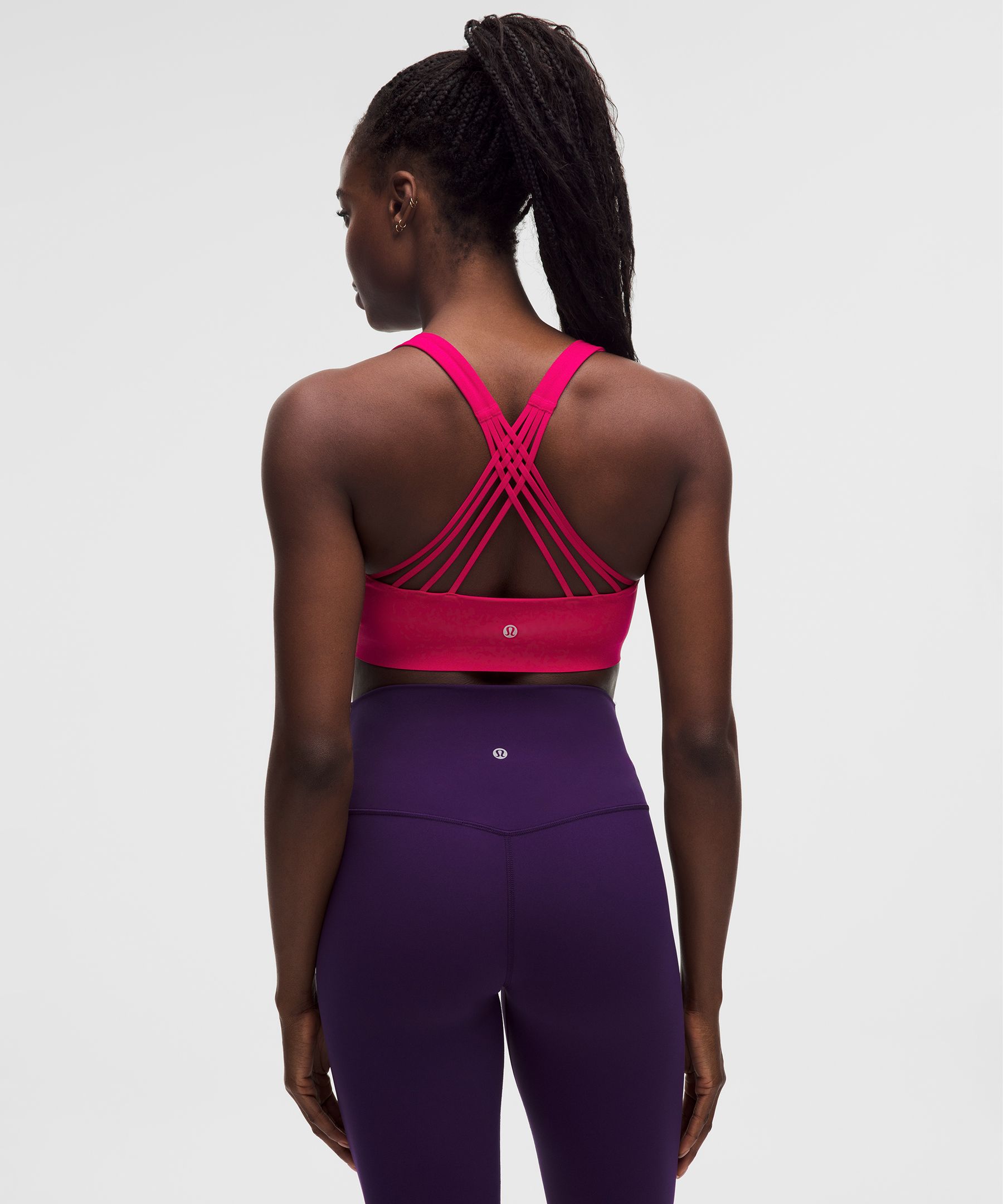 Lululemon Flexyflex Strappy Yoga Bra In Pink
