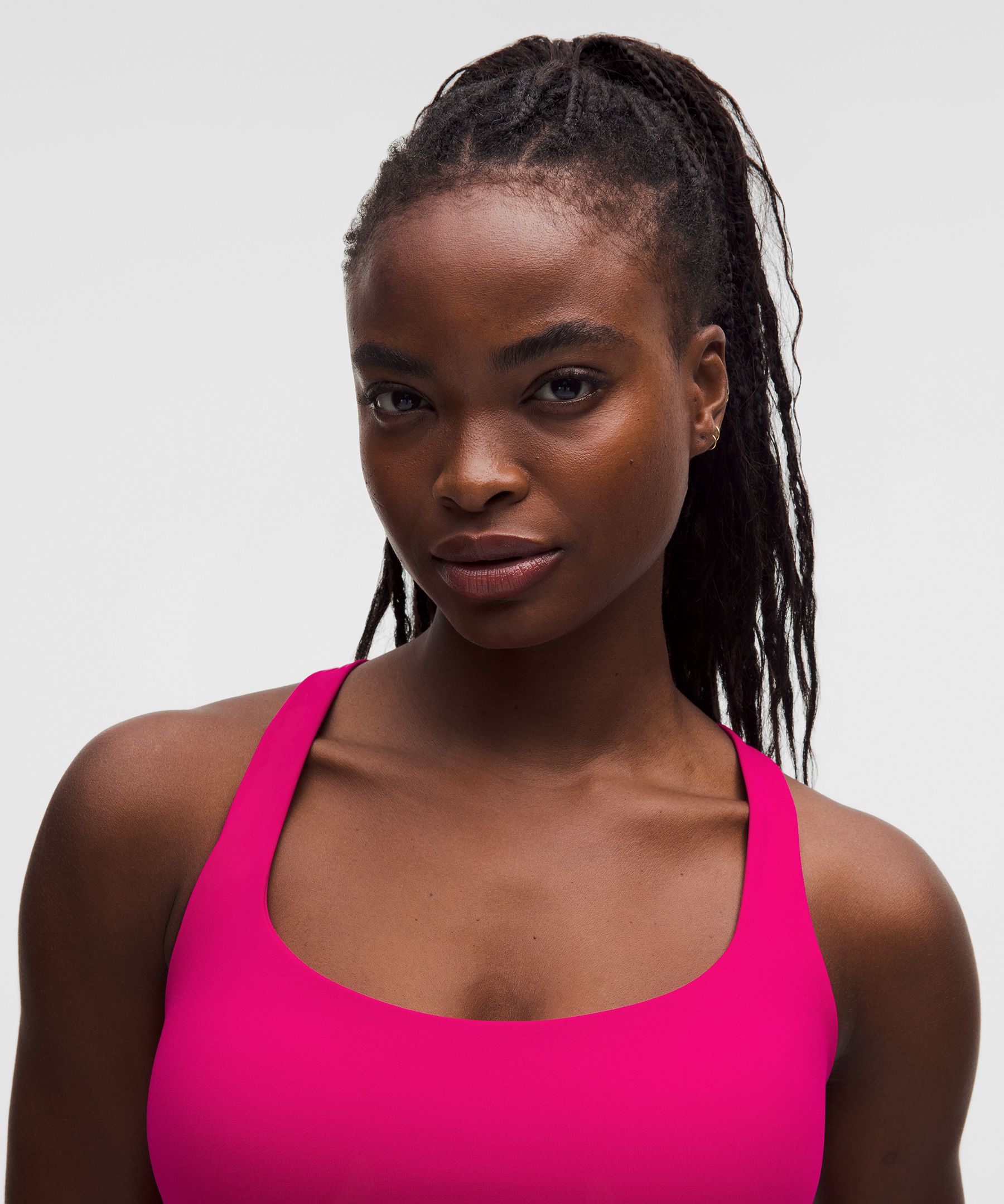 Lululemon Flexyflex Strappy Yoga Bra In Pink