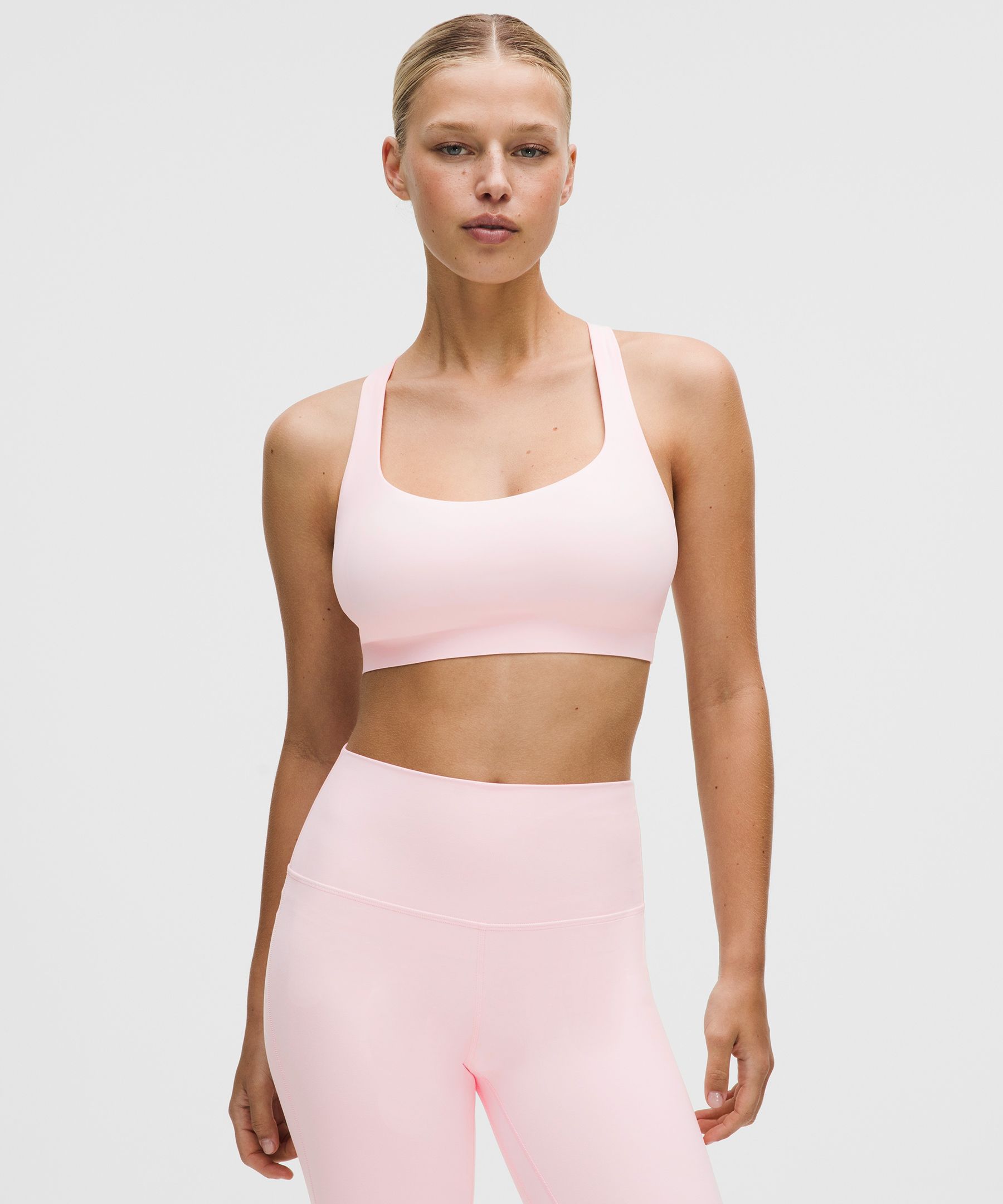 lululemon – Women’s FlexyFlex Strappy Yoga Sports Bra Light Support, D-DDD Cups – Color Pink – Size 2XS/XS