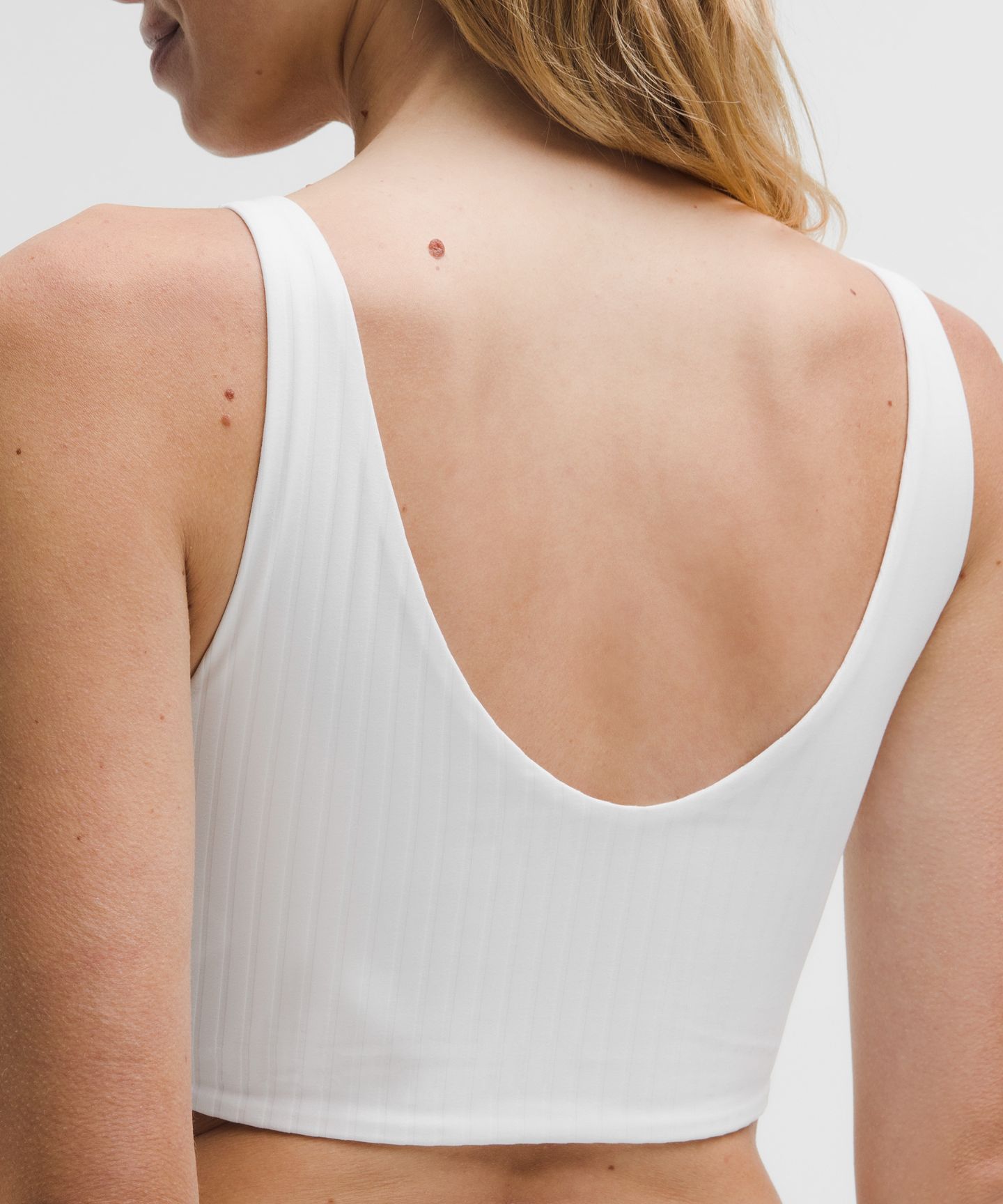 Бра Bend This A-C, лёгкая поддержка, в рубчик — Lululemon, цвет: Белый — фото 8