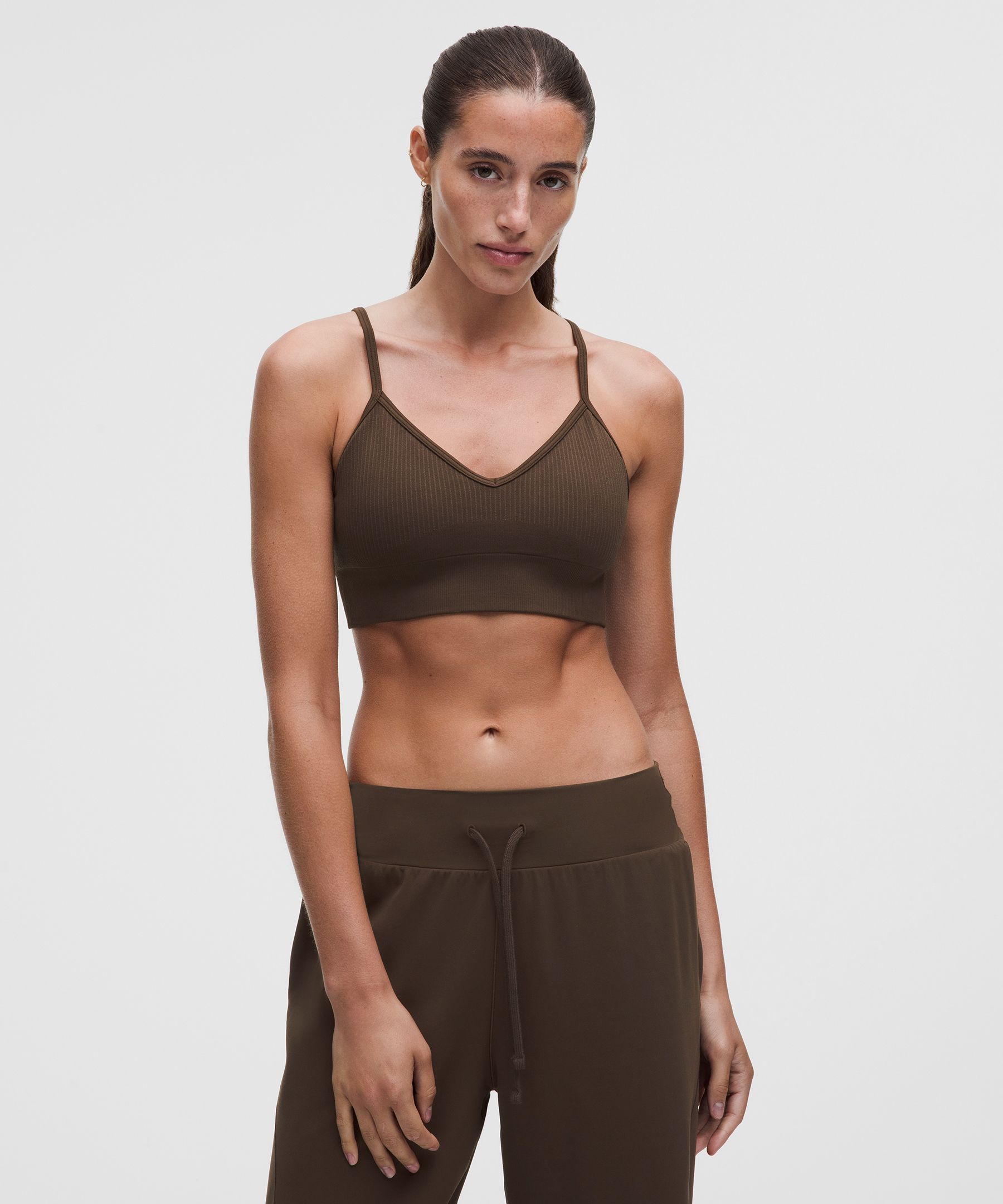 新品　salsation Criss-cross Bra light brown Criss-Cross Sports Bra