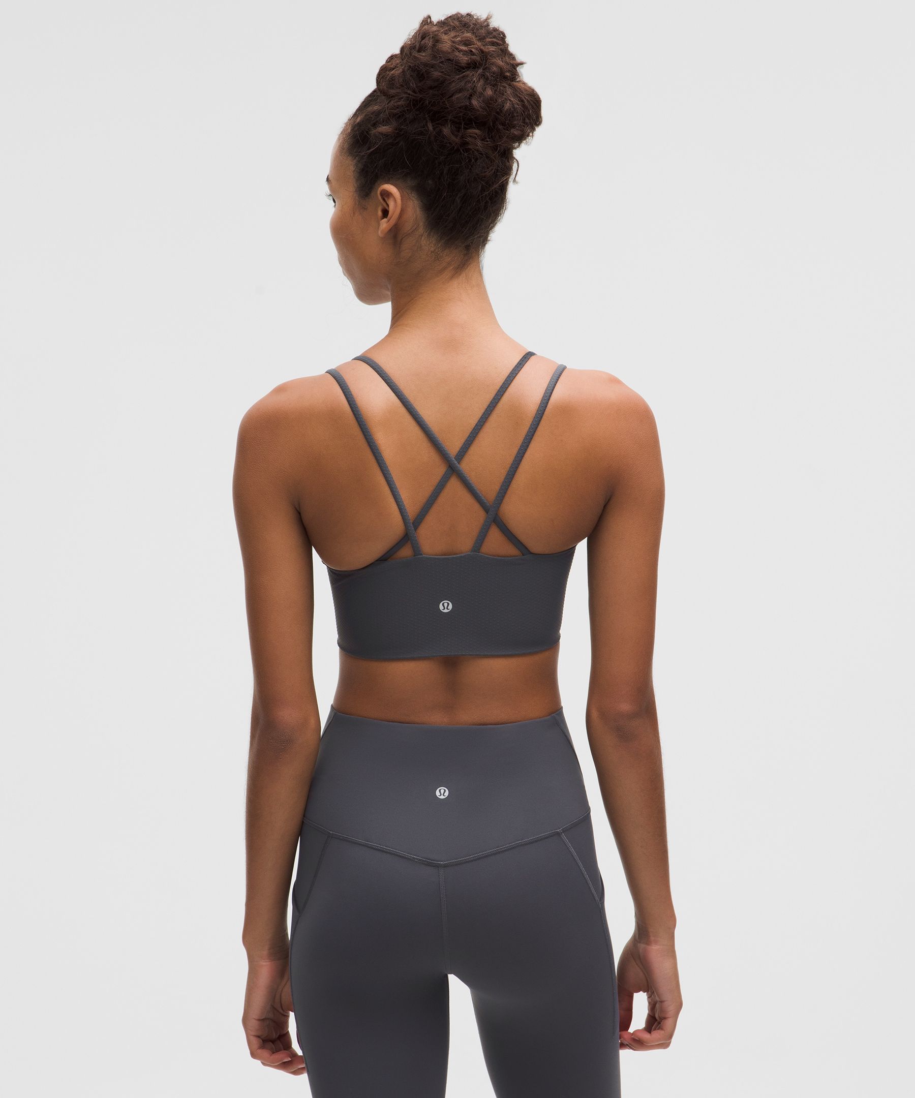 Lululemon Like A Cloud Longline Bra Light Support, B/c Cup In Gray