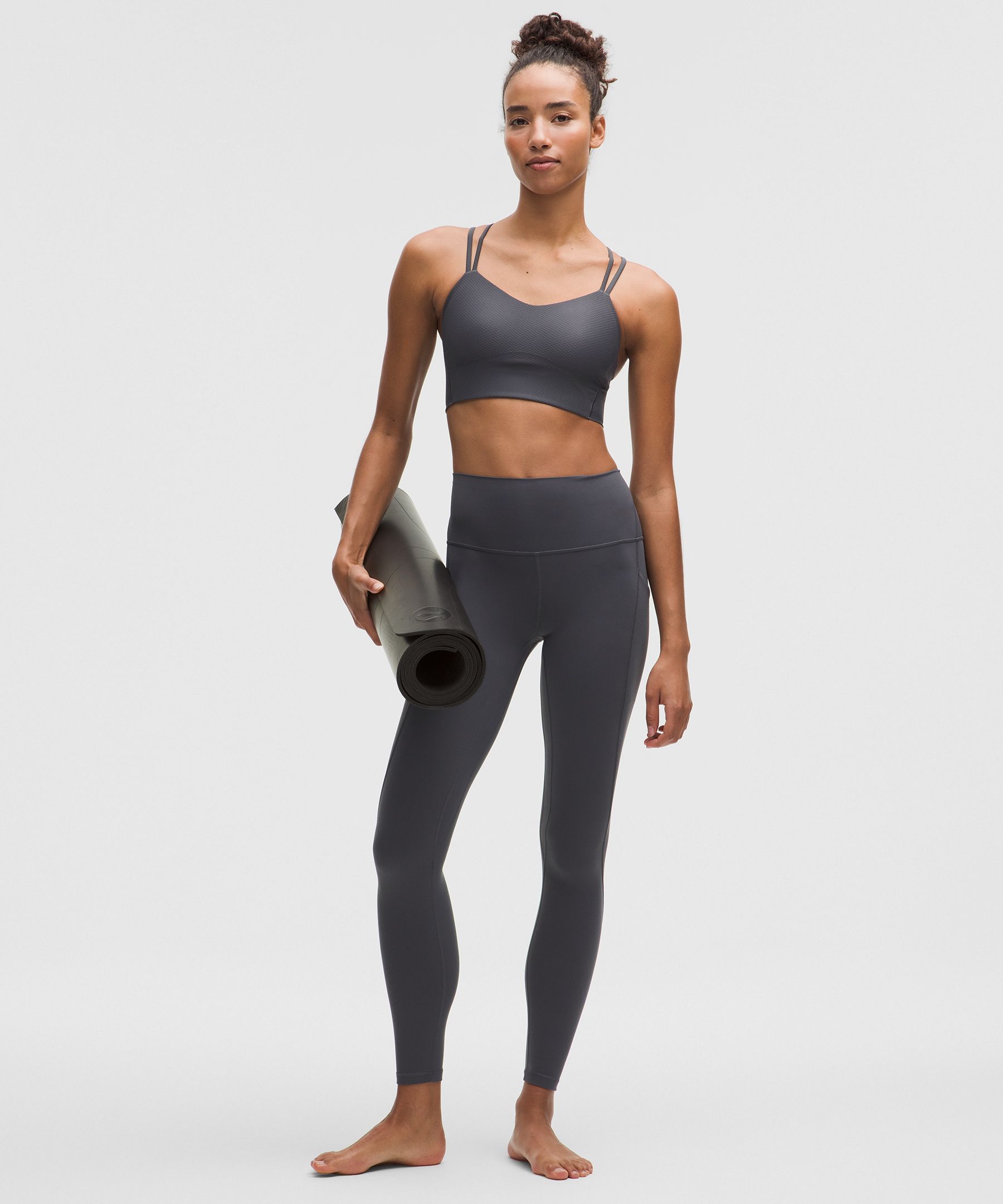 Lululemon Like A Cloud Longline Bra Light Support, B/c Cup In Gray
