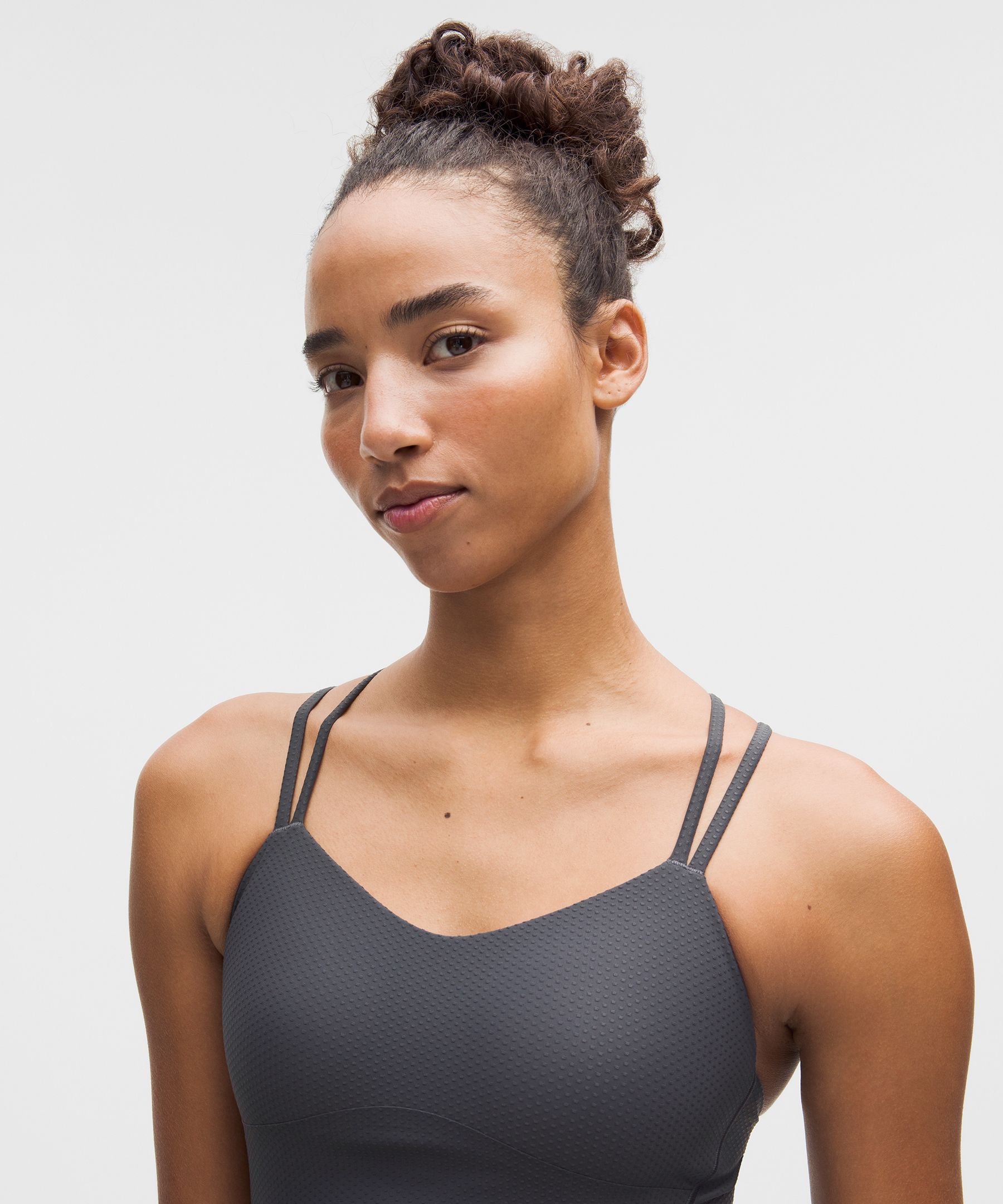 Lululemon Like A Cloud Longline Bra Light Support, B/c Cup In Gray